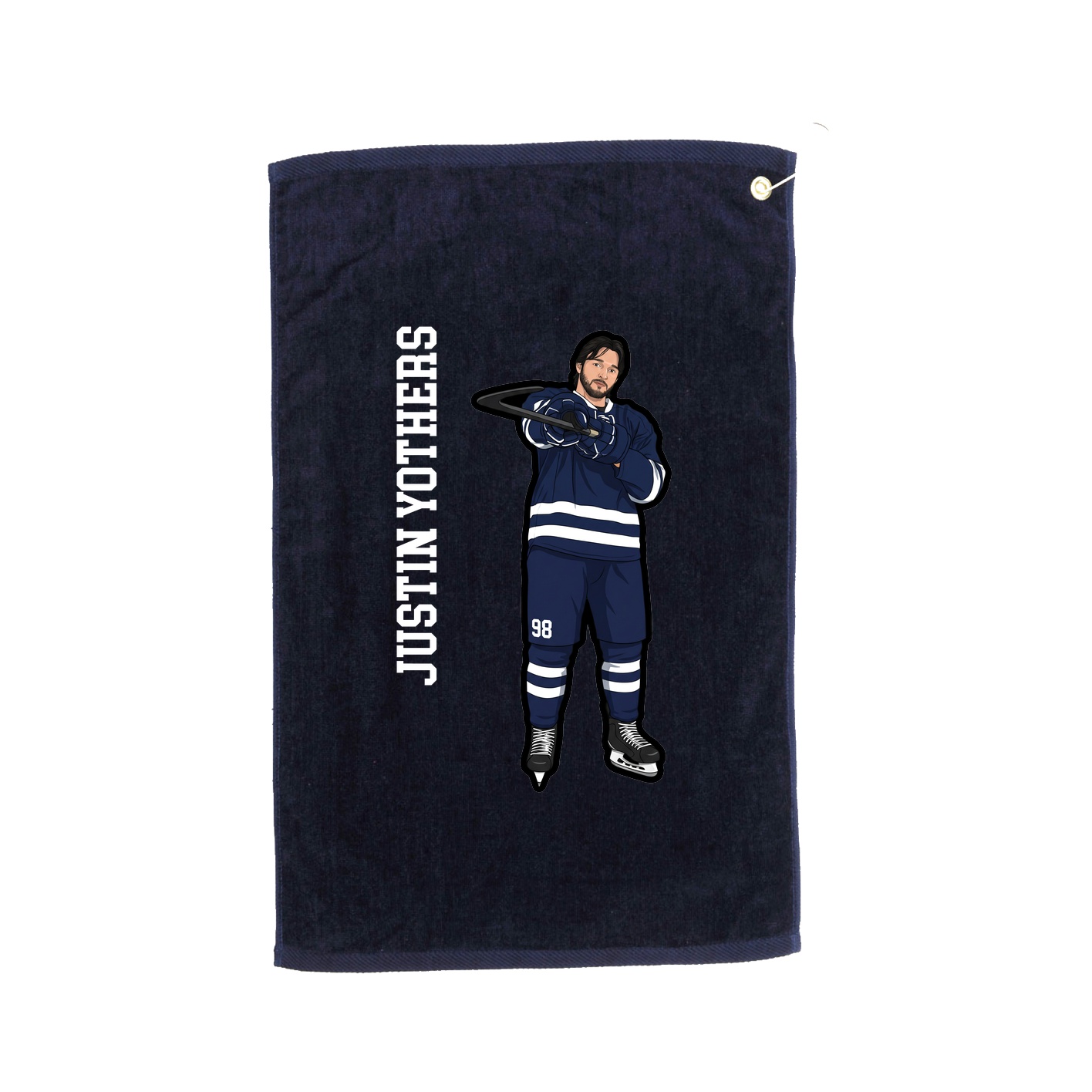 Golf Towel — Name Vertical in Navy