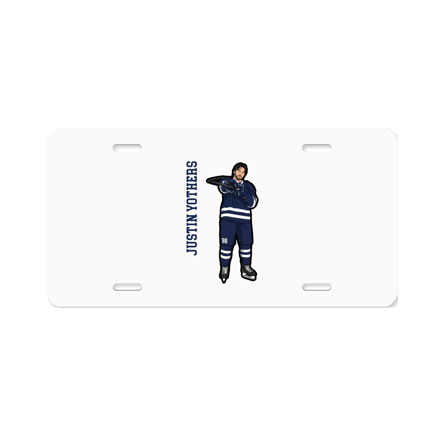 License Plate — Name Vertical in Classic