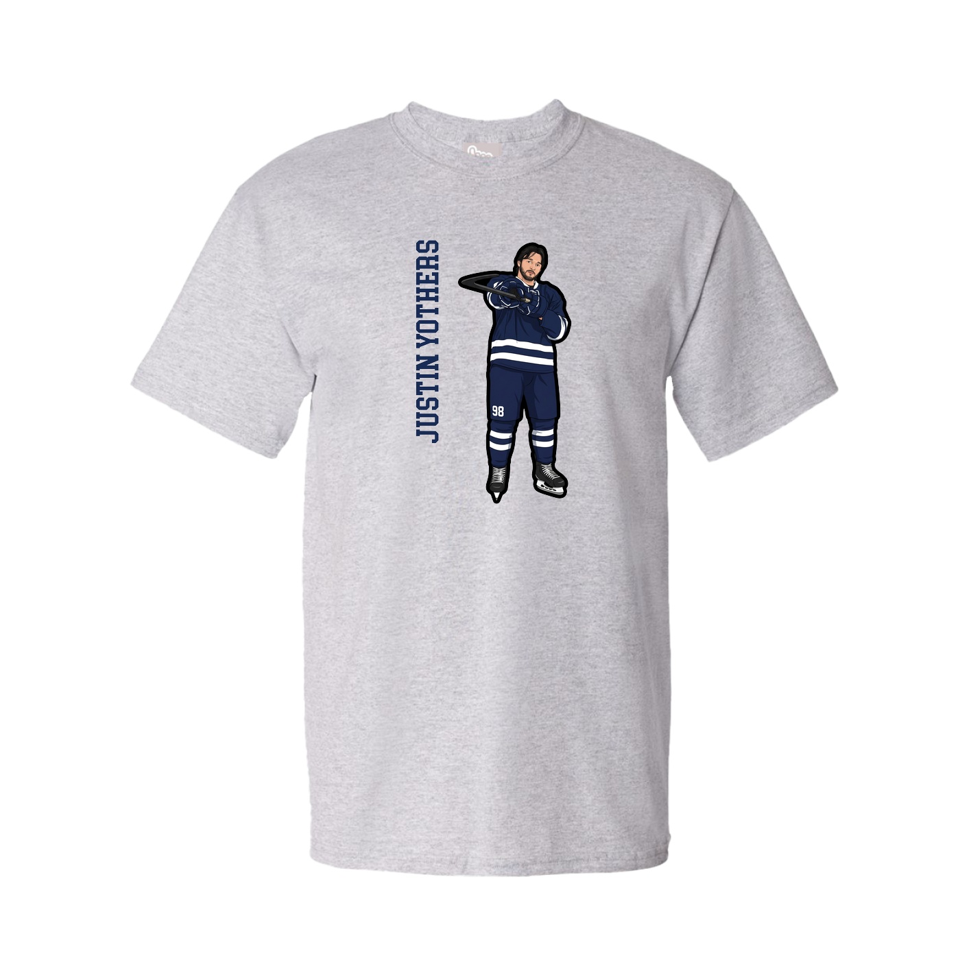 Tee — Name Vertical in Grey
