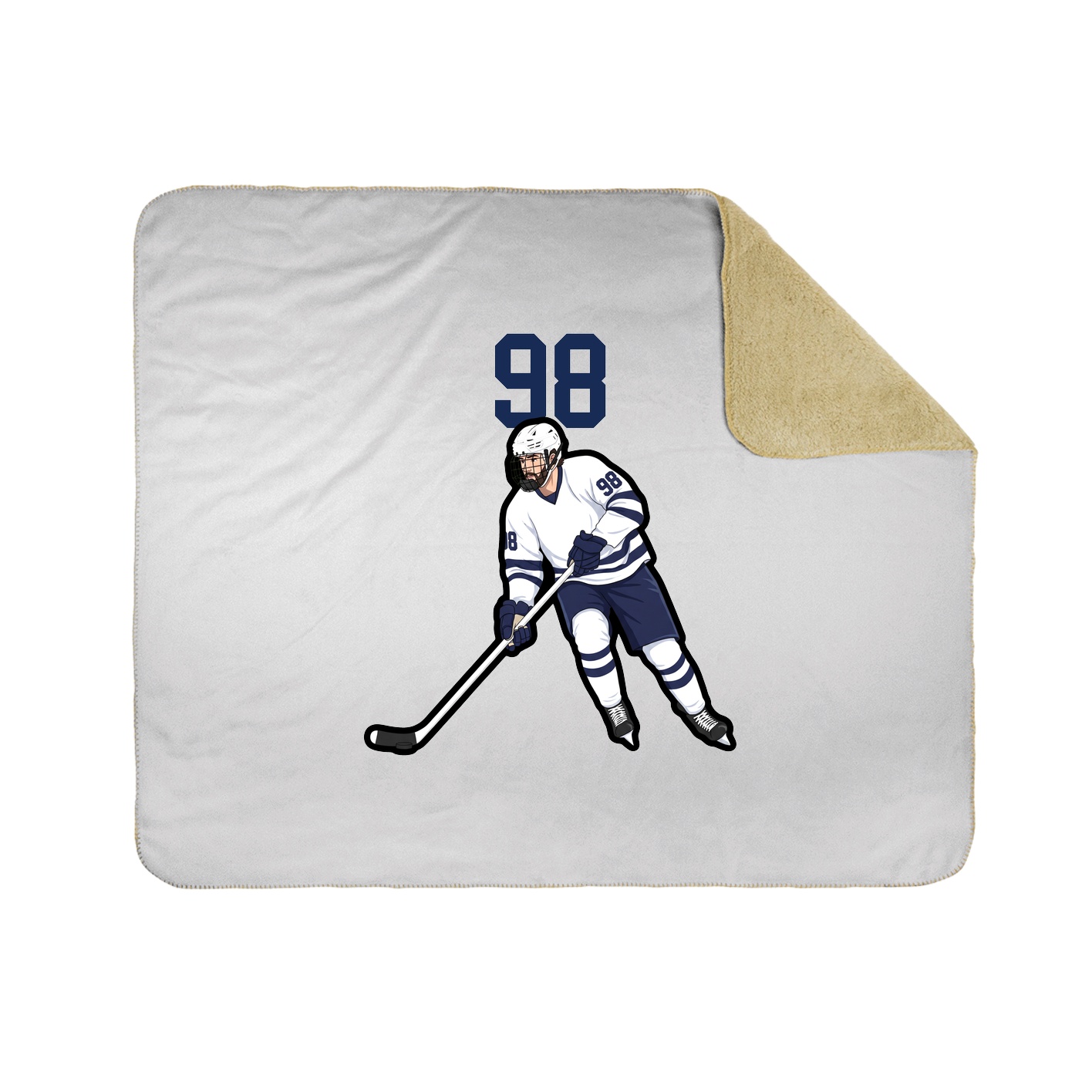 Throw Blanket — Number Top in White