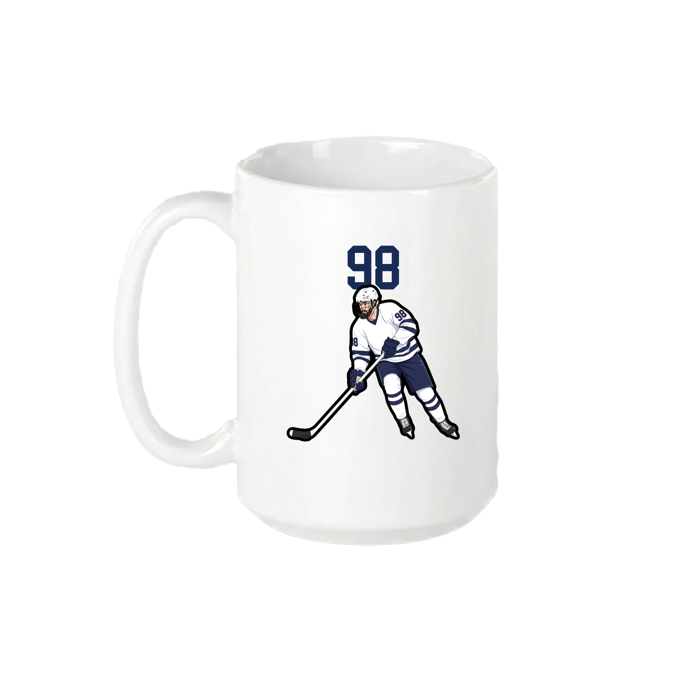 15oz Coffee Mug — Number Top in White