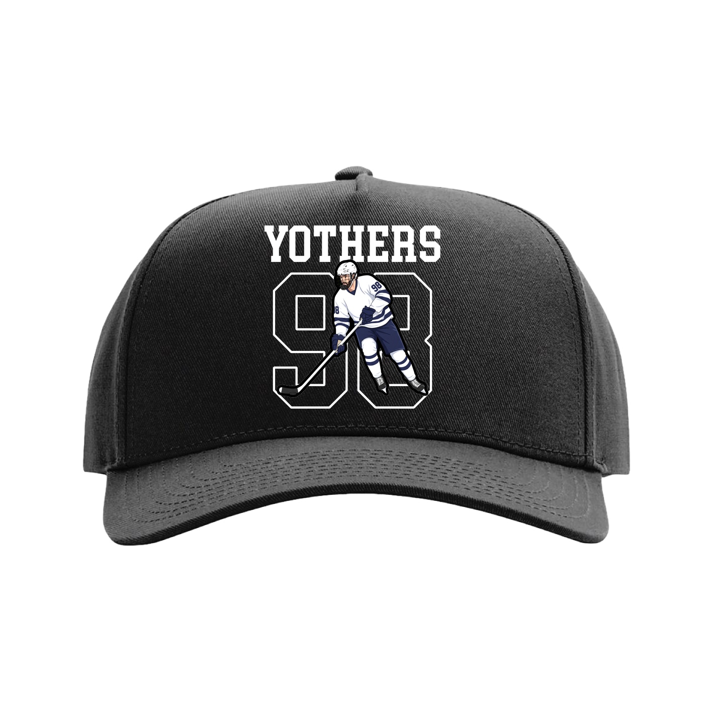 Full Fabric Five-Panel Champ Cap — Shirsey in Black