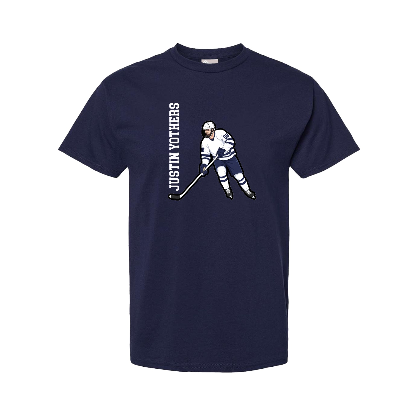 Tee — Name Vertical in Navy