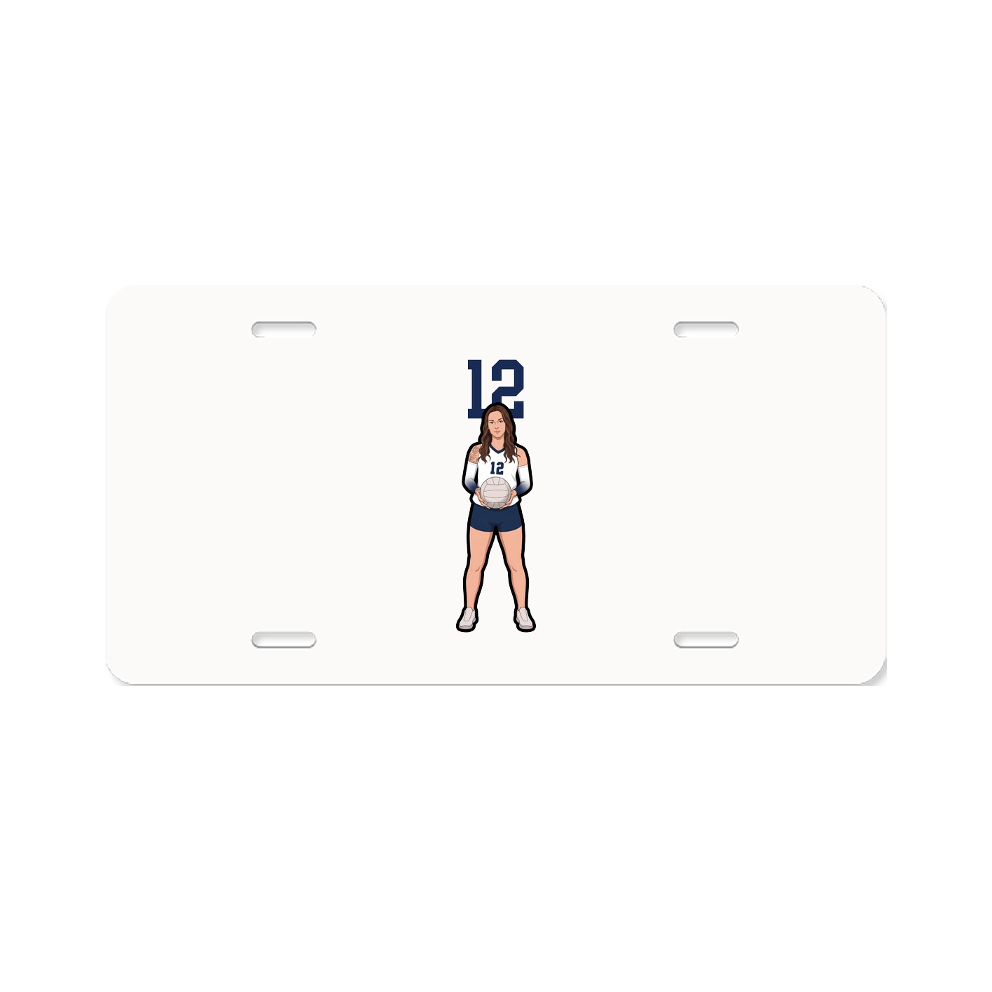 License Plate — Number Top in Classic
