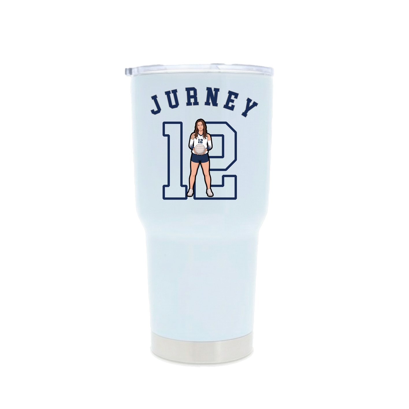 30oz Stainless Steel Tumbler — Shirsey Arch in White