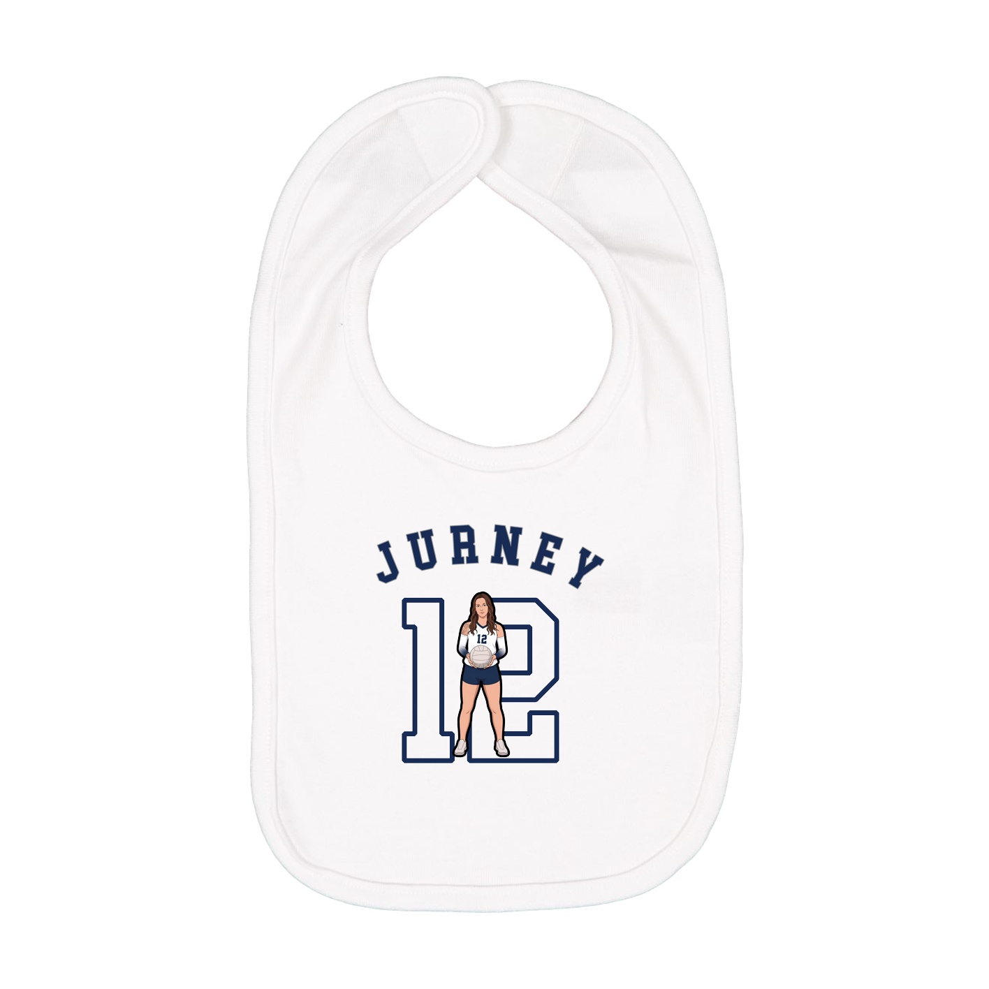 Infant Bib — Shirsey Arch in White