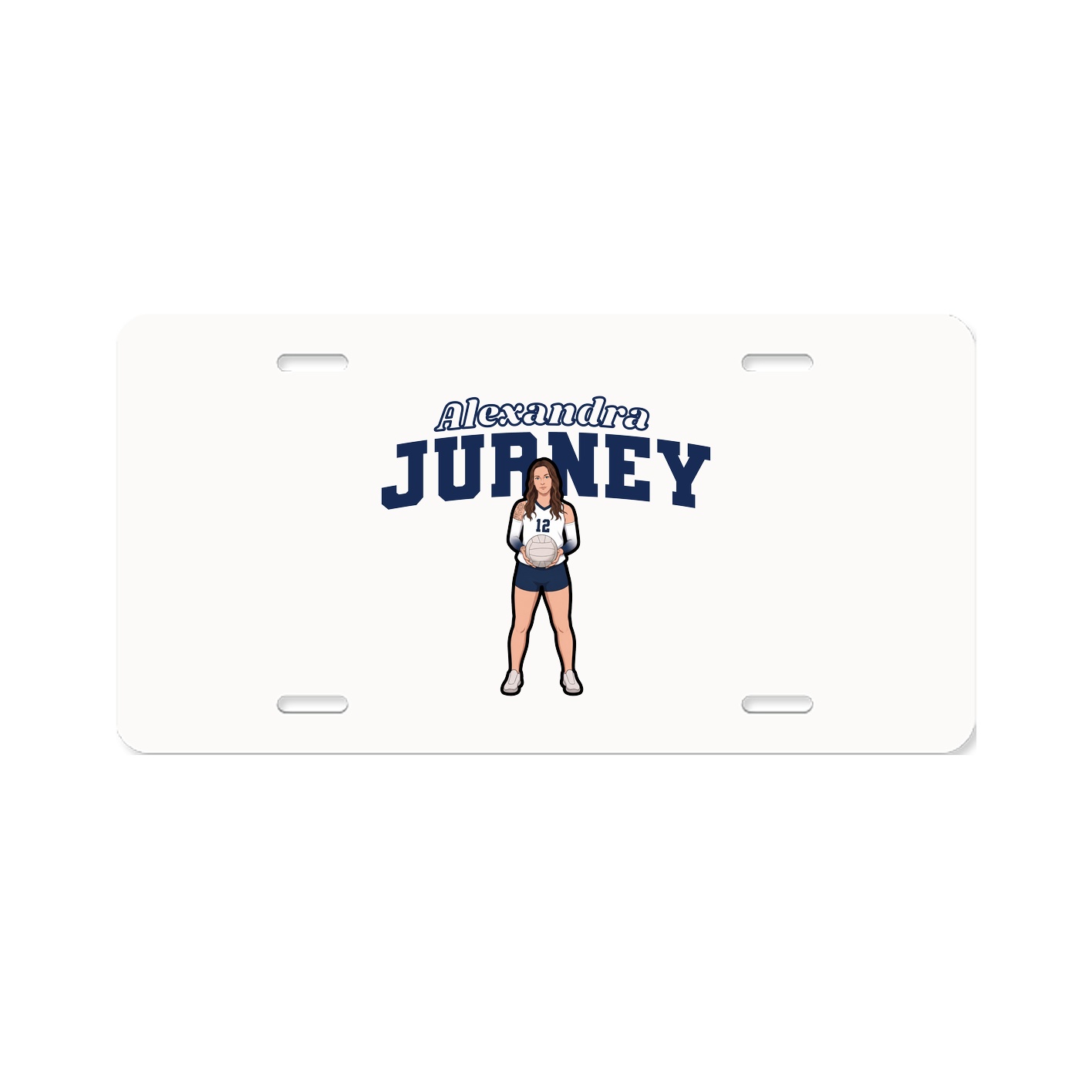 License Plate — Name Arch in Classic