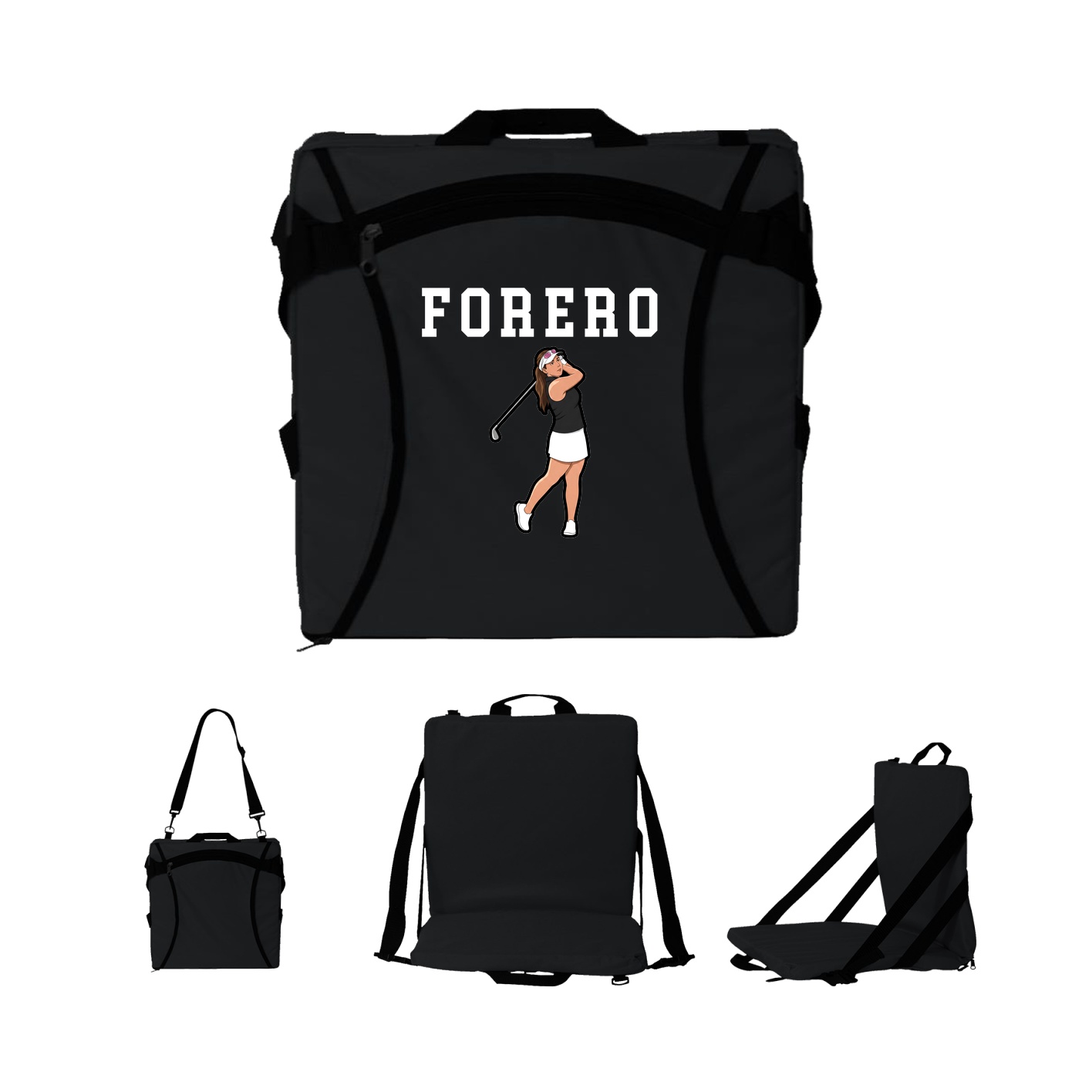Folding Stadium Seat — Shirsey in Black