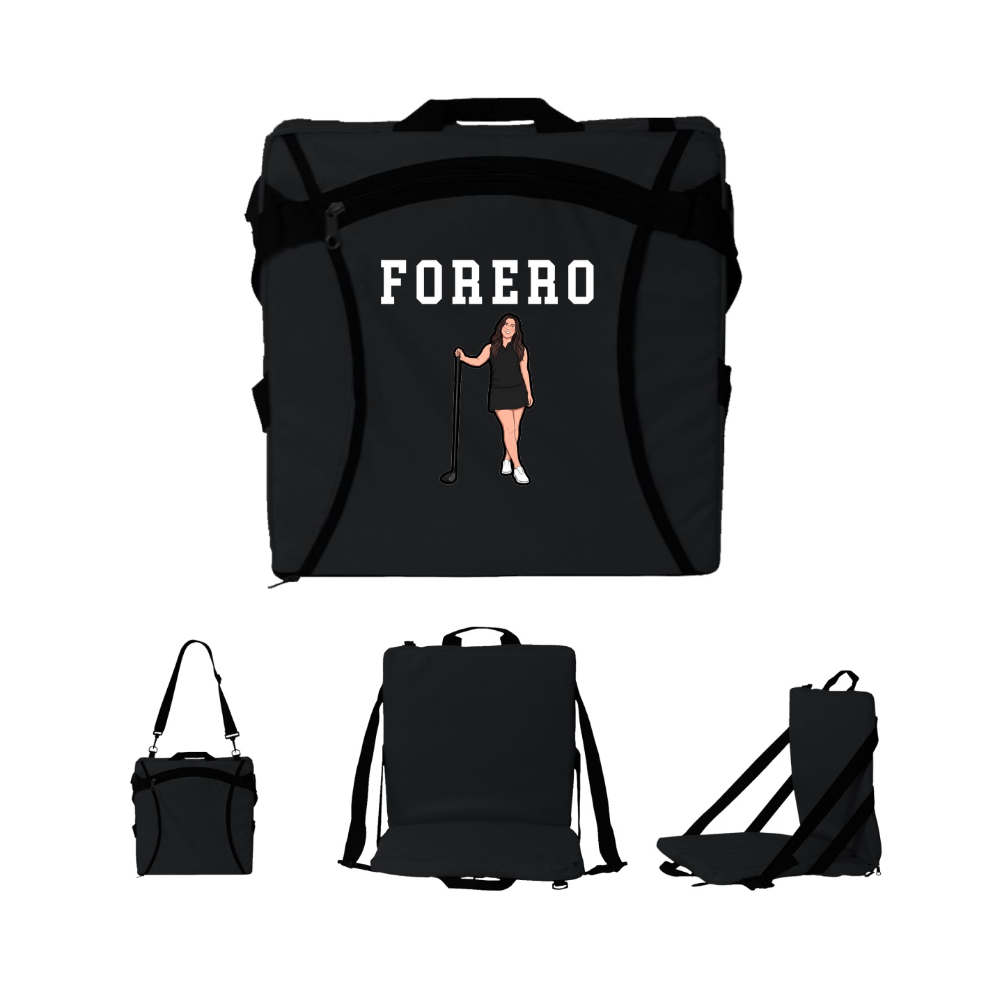 Folding Stadium Seat — Shirsey in Black