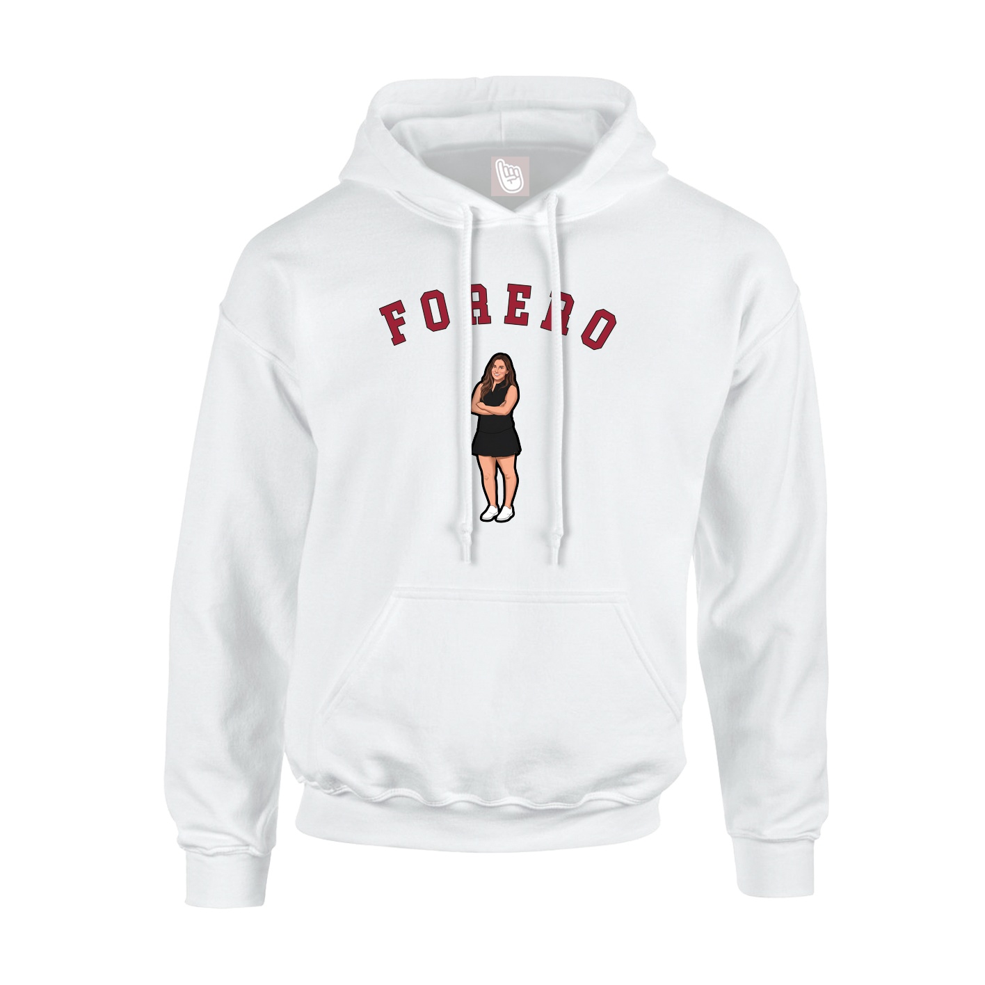 Hoodie — Shirsey Arch in White