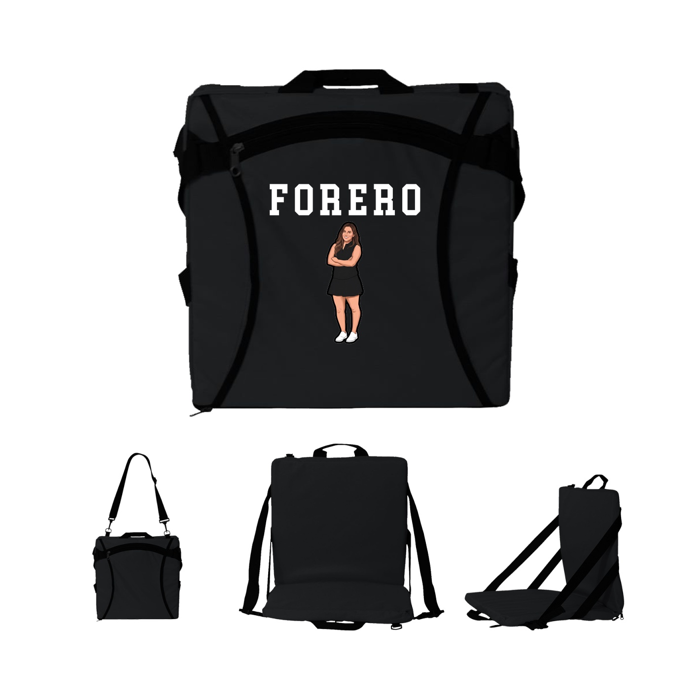 Folding Stadium Seat — Shirsey in Black
