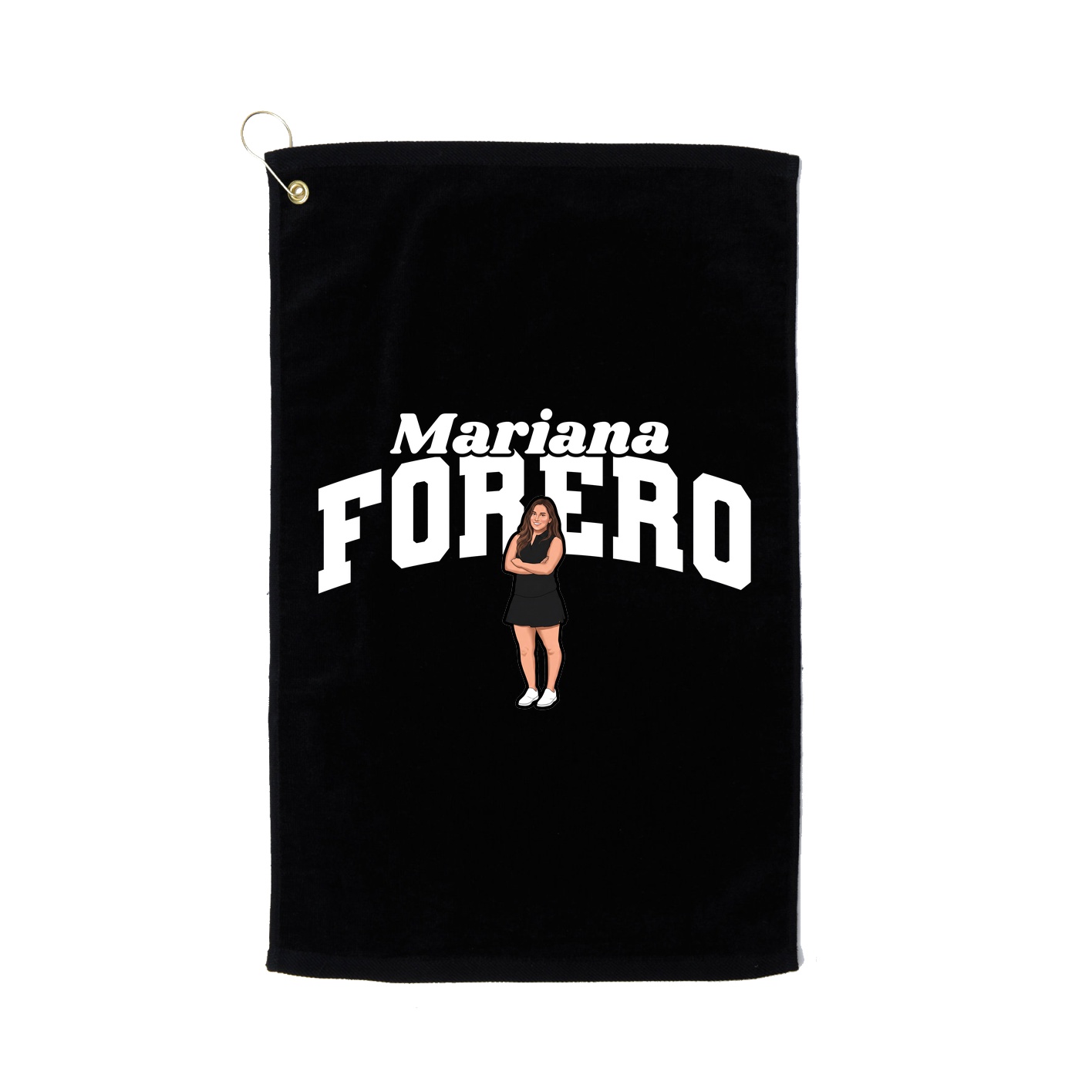 Golf Towel — Signature Arch in Black