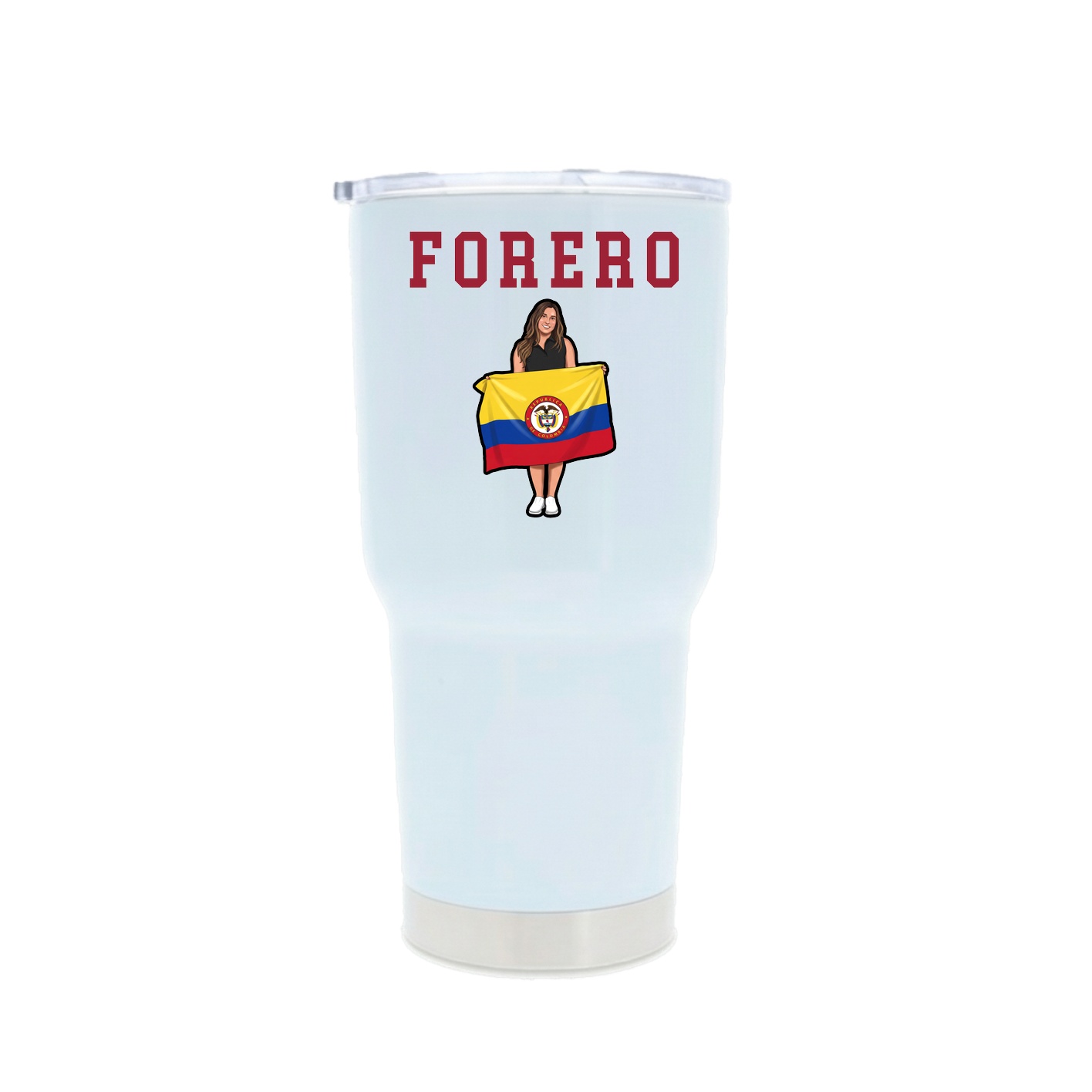 30oz Stainless Steel Tumbler — Shirsey in White