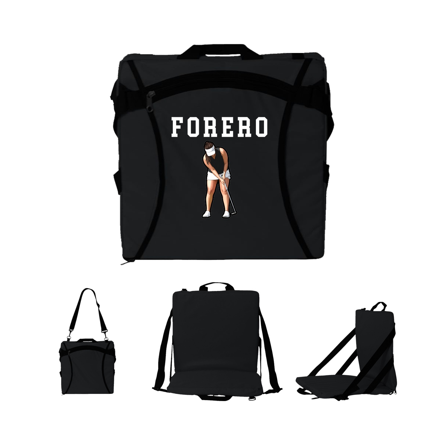 Folding Stadium Seat — Shirsey in Black
