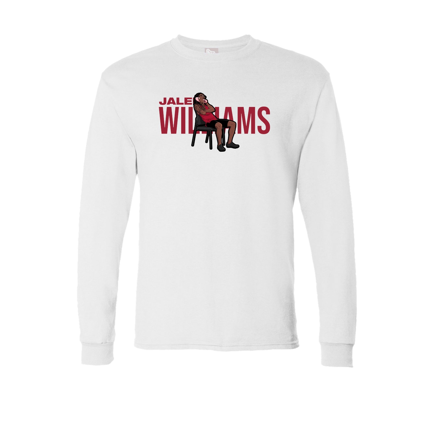 Long Sleeve Tee — Player Name in White