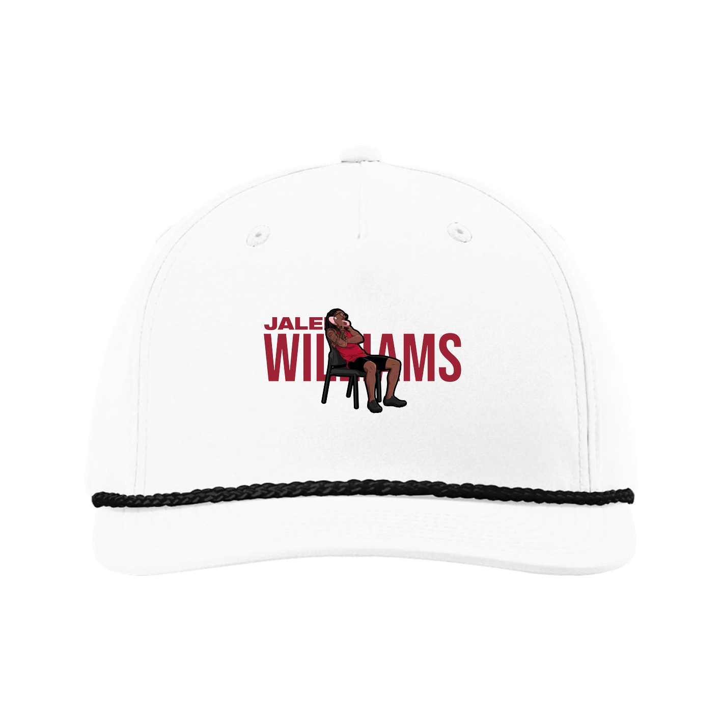 Five-Panel Classic Rope Cap — Player Name in White