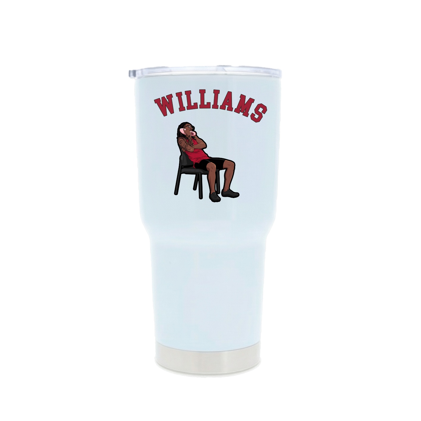 30oz Stainless Steel Tumbler — Shirsey Arch in White