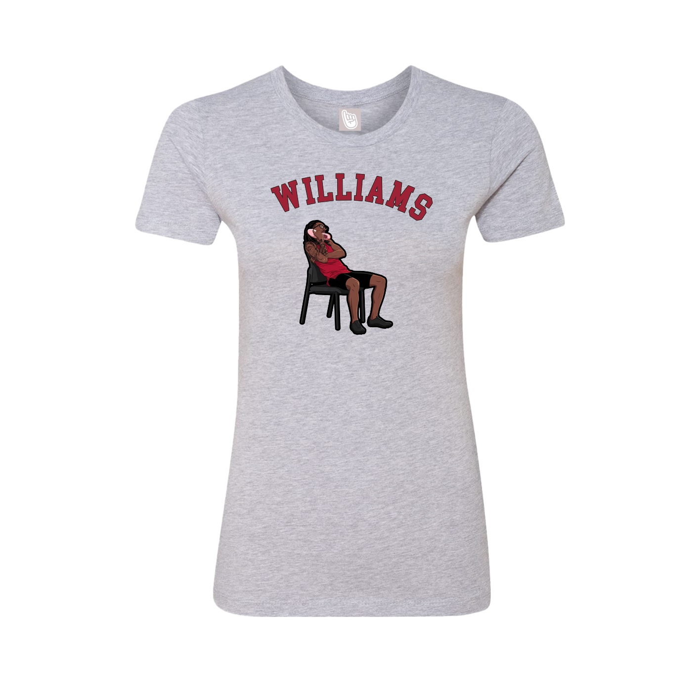 Fitted Women's Tee — Shirsey Arch in Grey