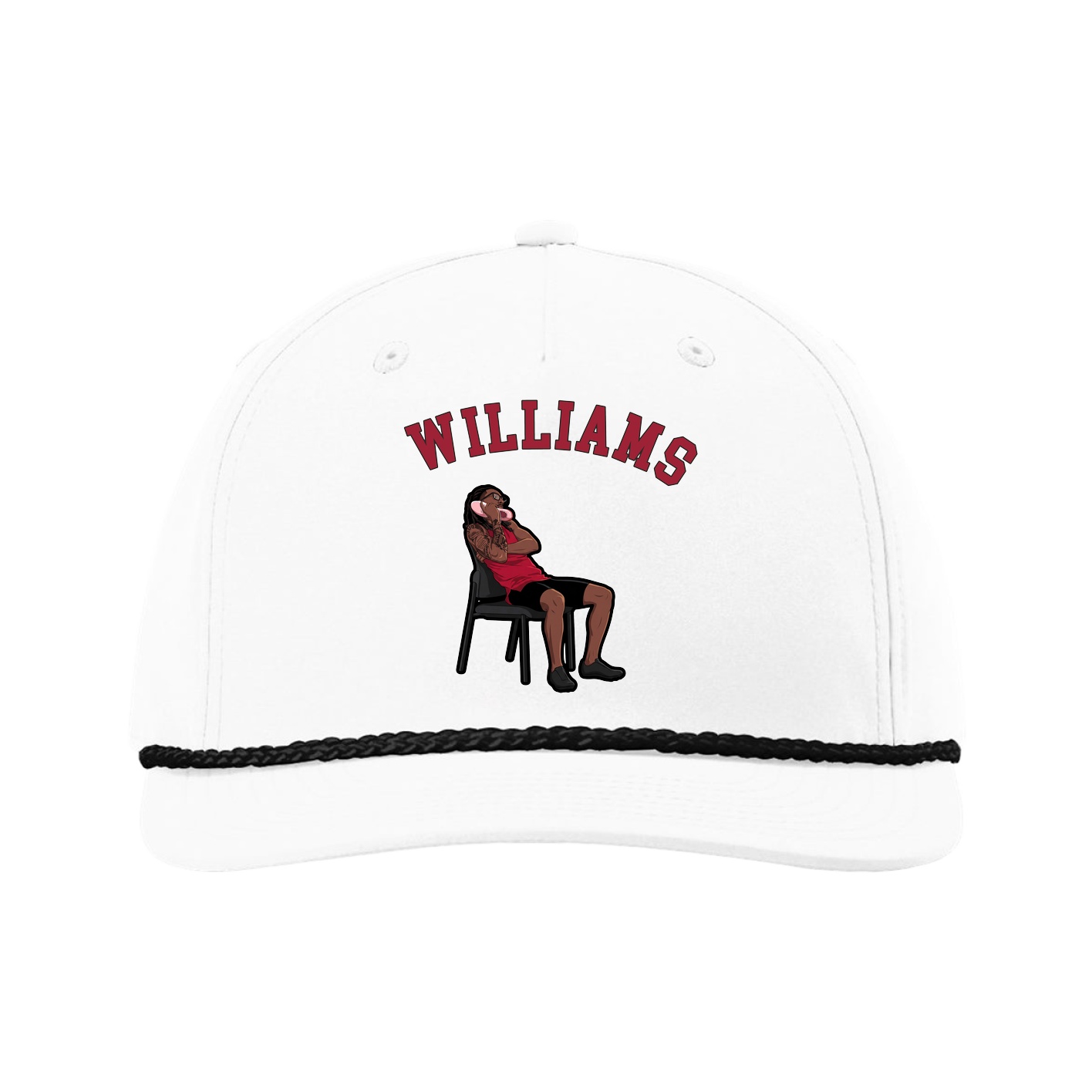 Five-Panel Classic Rope Cap — Shirsey Arch in White