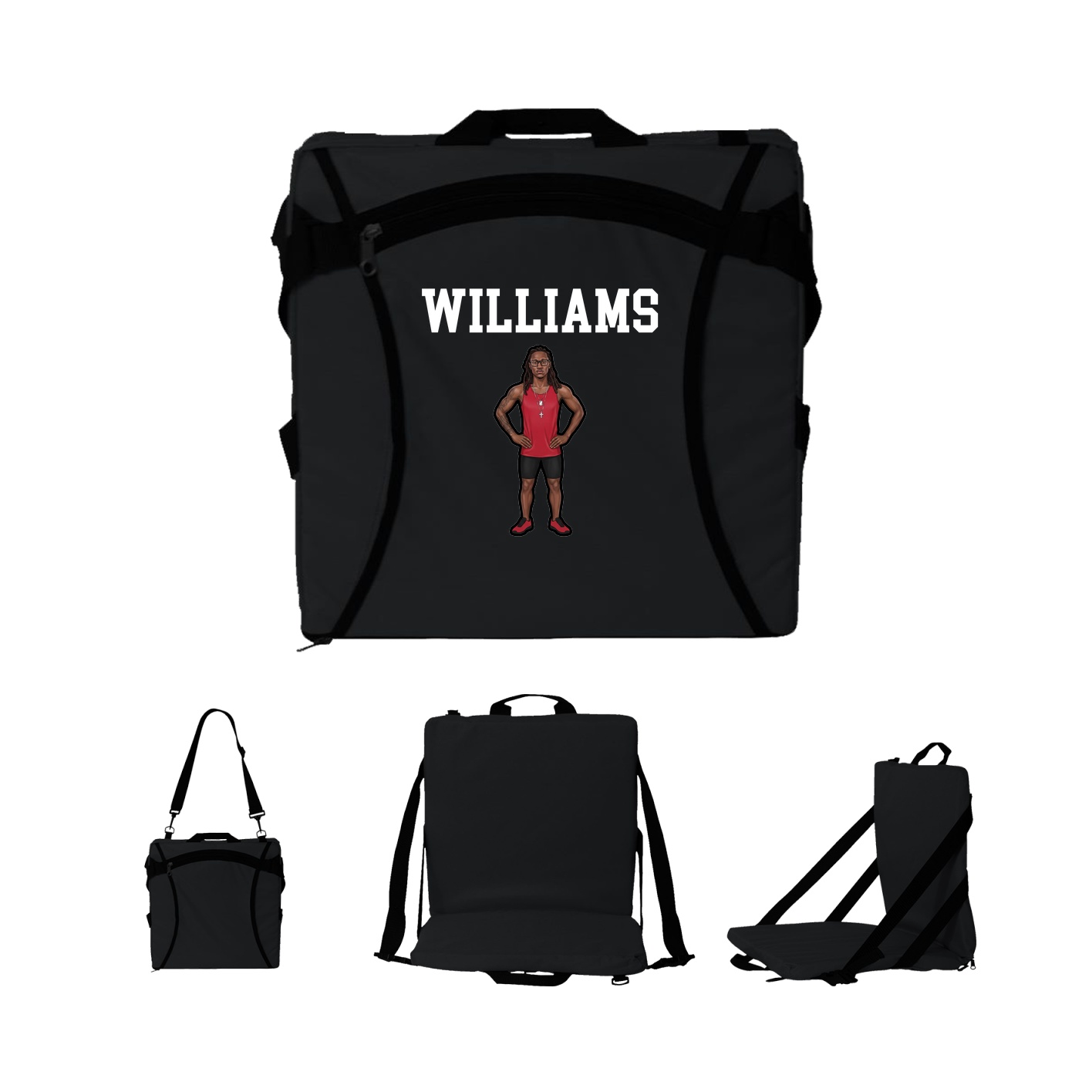 Folding Stadium Seat — Shirsey in Black
