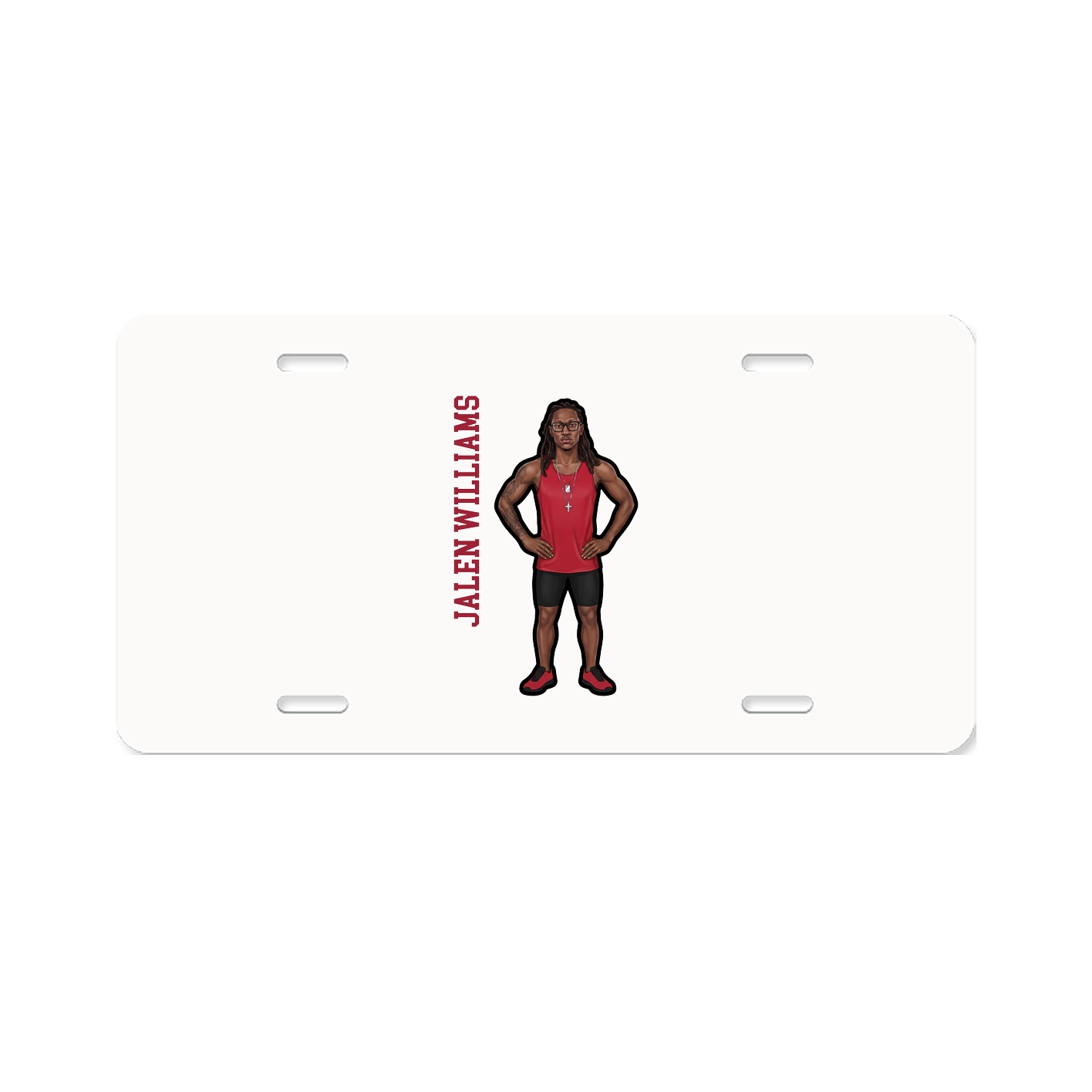 License Plate — Name Vertical in Classic