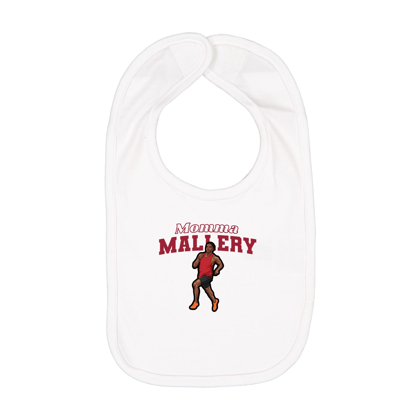 Infant Bib — Mothers Day Block in White