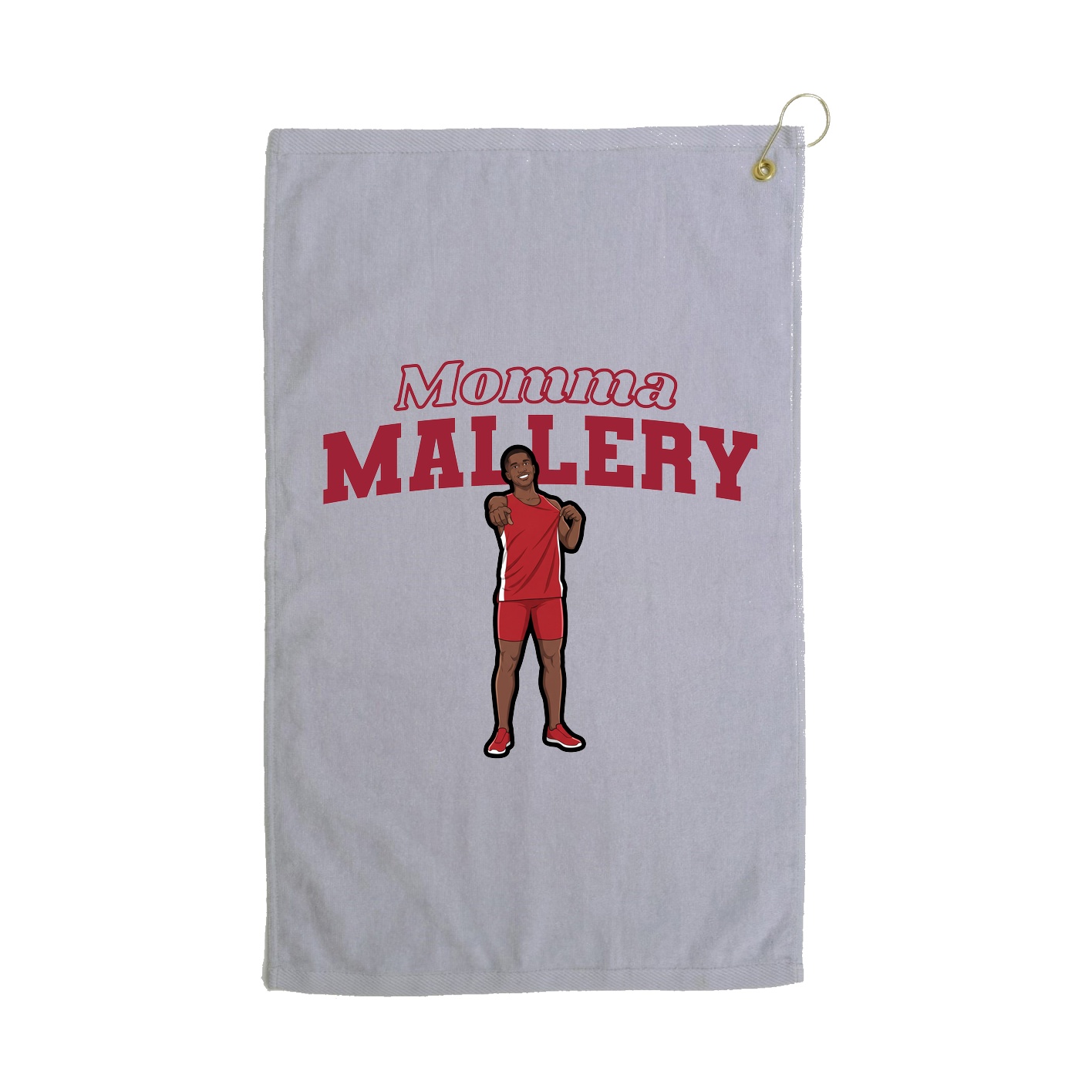 Golf Towel — Mothers Day Block in Grey
