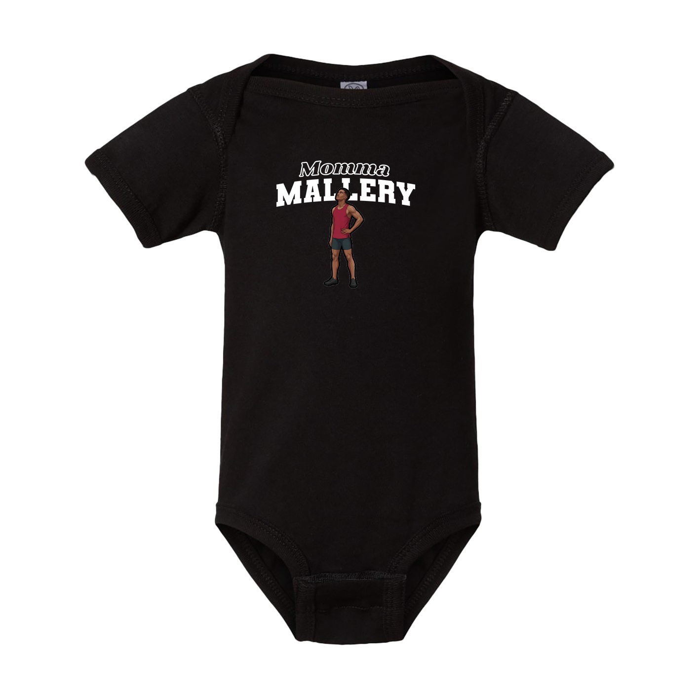 Baby Onesie — Mothers Day Block in Black
