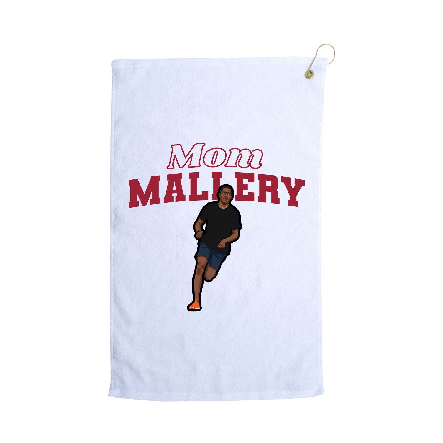 Golf Towel — Mothers Day Block in White