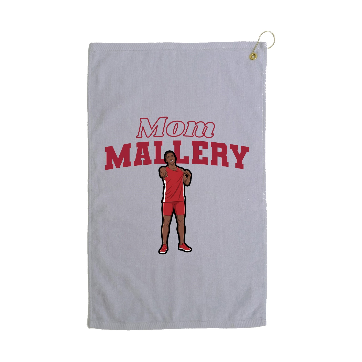 Golf Towel — Mothers Day Block in Grey