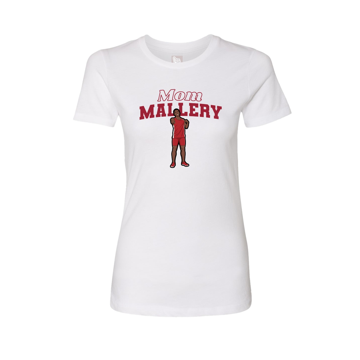 Womens Tee — Mothers Day Block in White