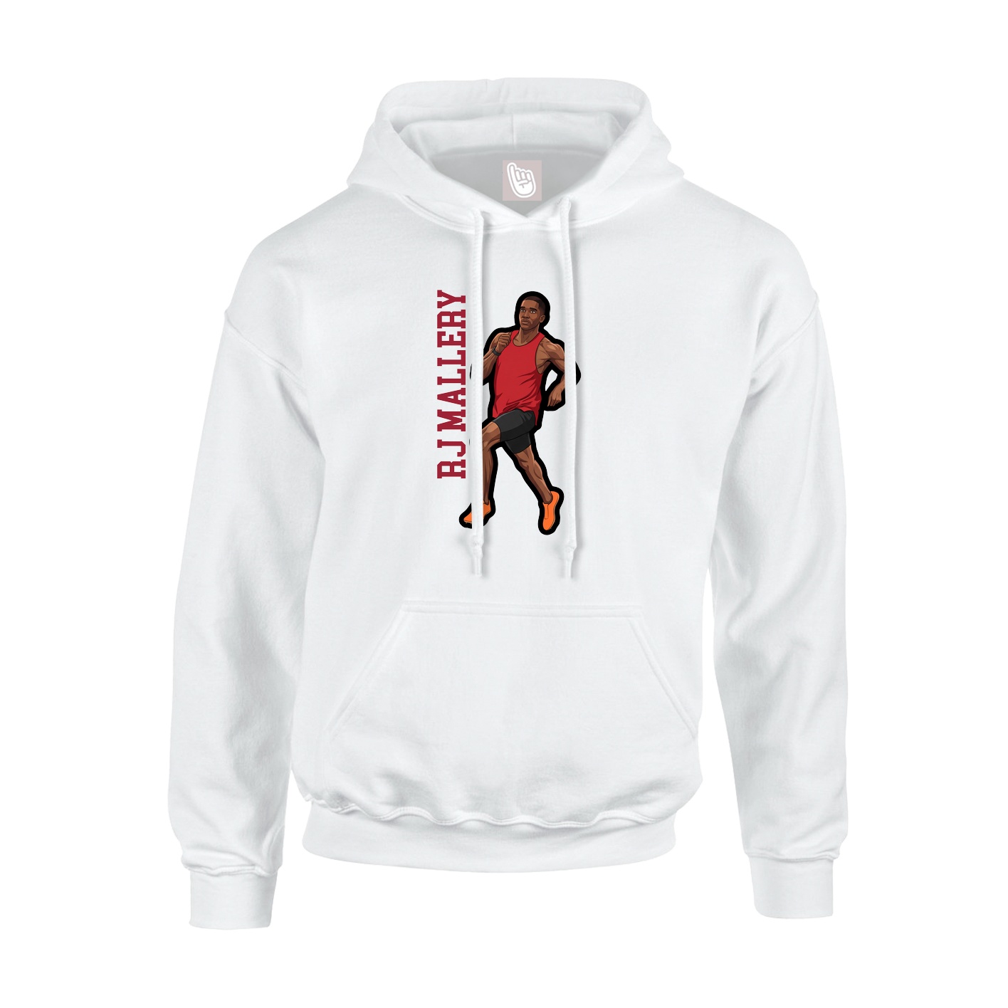 Youth Hoodie — Name Vertical in White