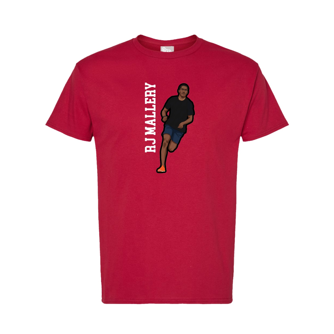 Tee — Name Vertical in Crimson
