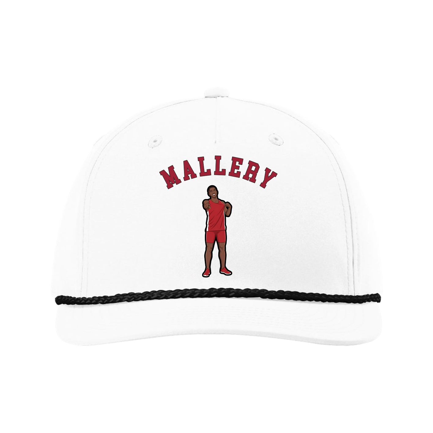 Five-Panel Classic Rope Cap — Shirsey Arch in White
