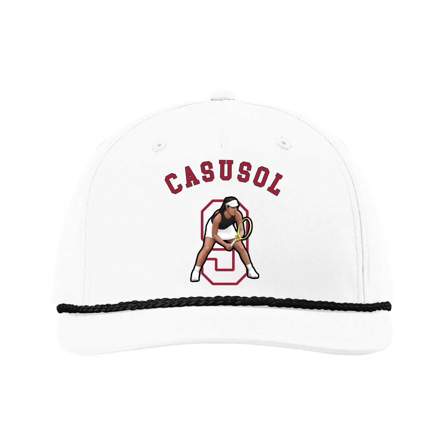 Five-Panel Classic Rope Cap — Shirsey Arch in White