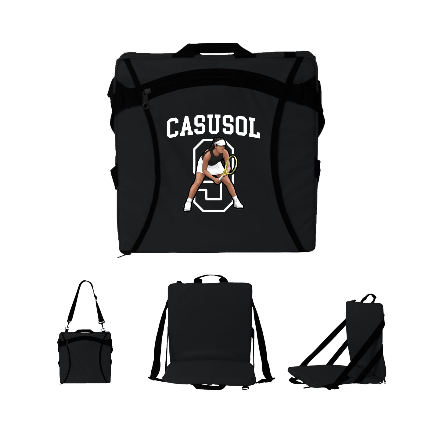 Folding Stadium Seat — Shirsey in Black
