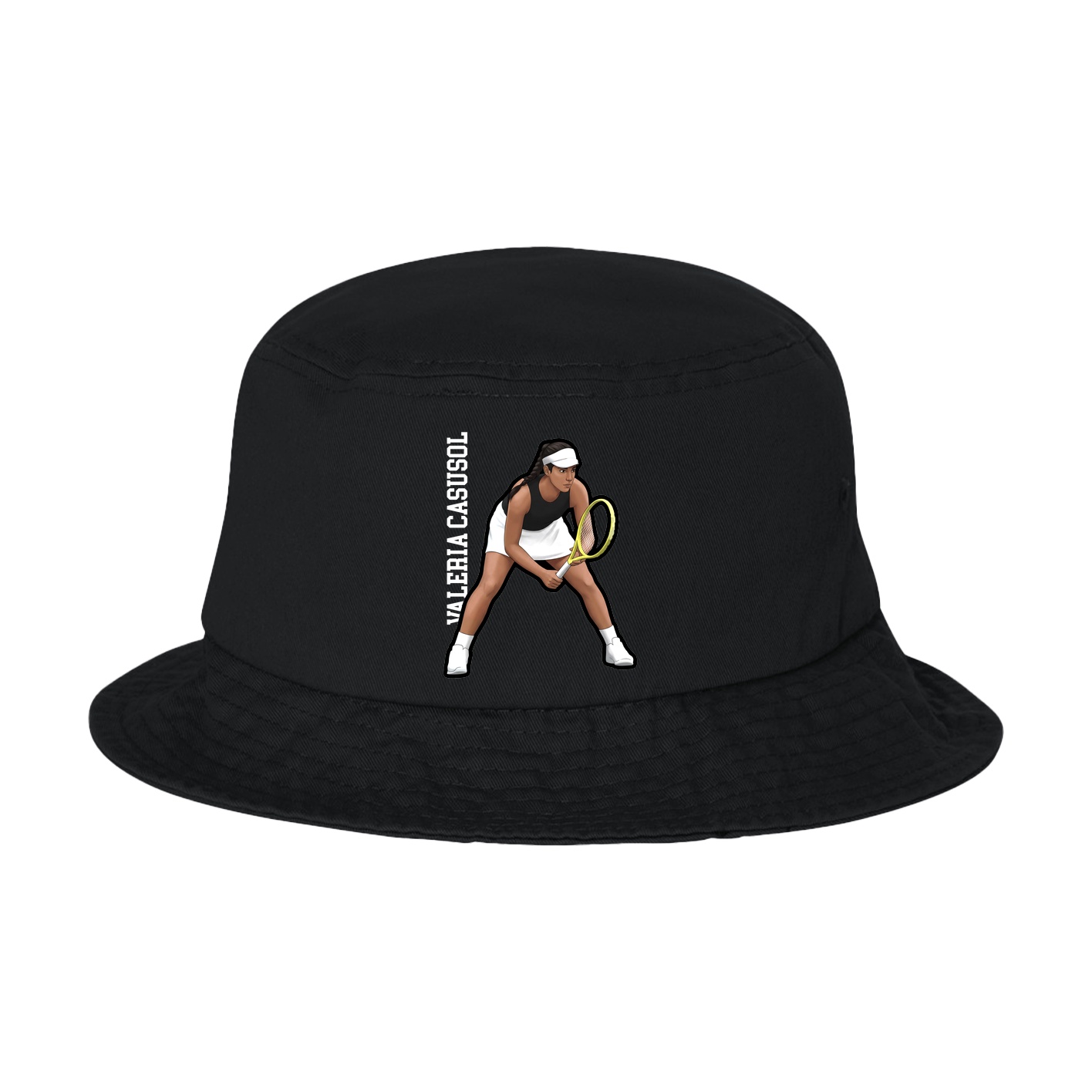 Bucket Cap — Name Vertical in Black