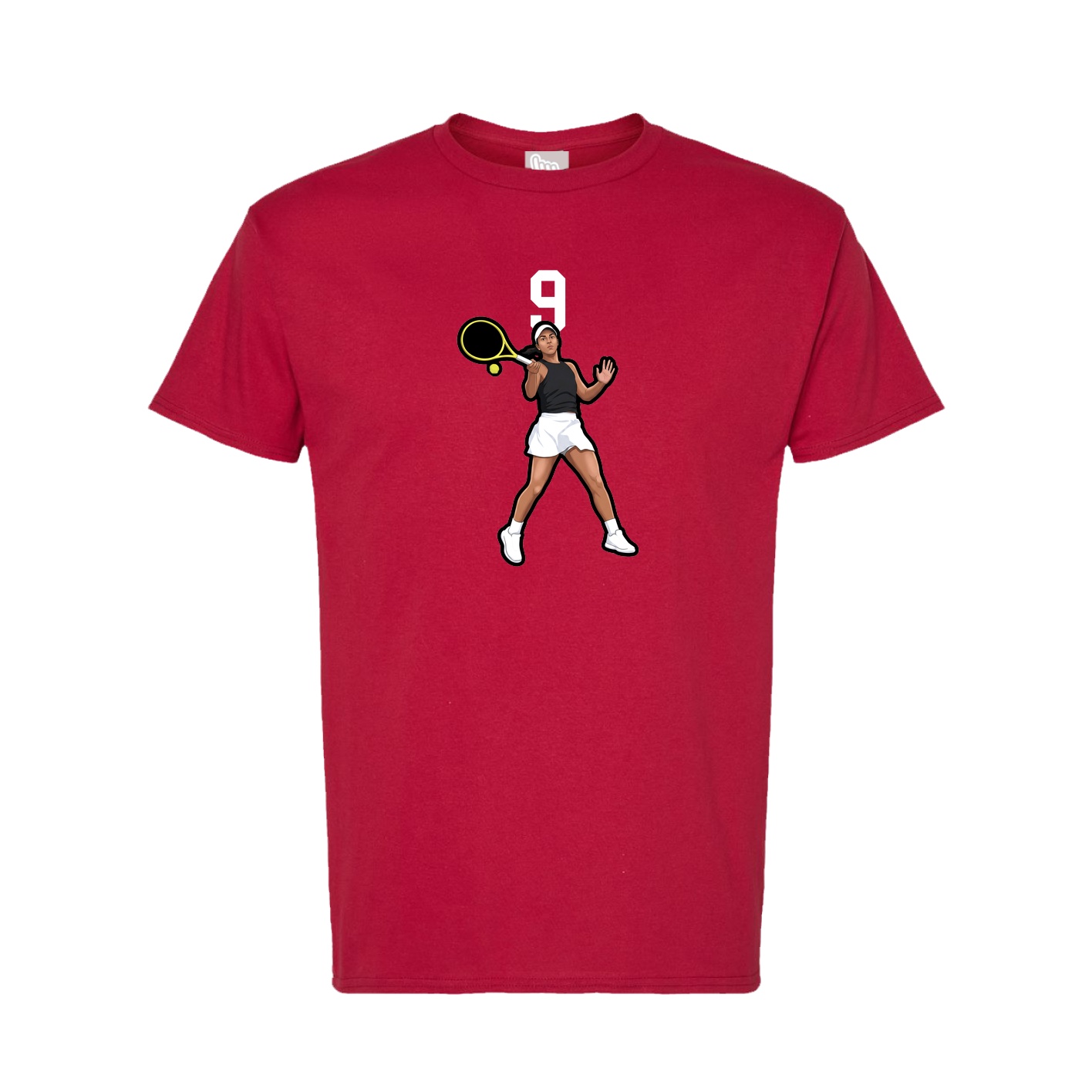 Tee — Number Top in Crimson