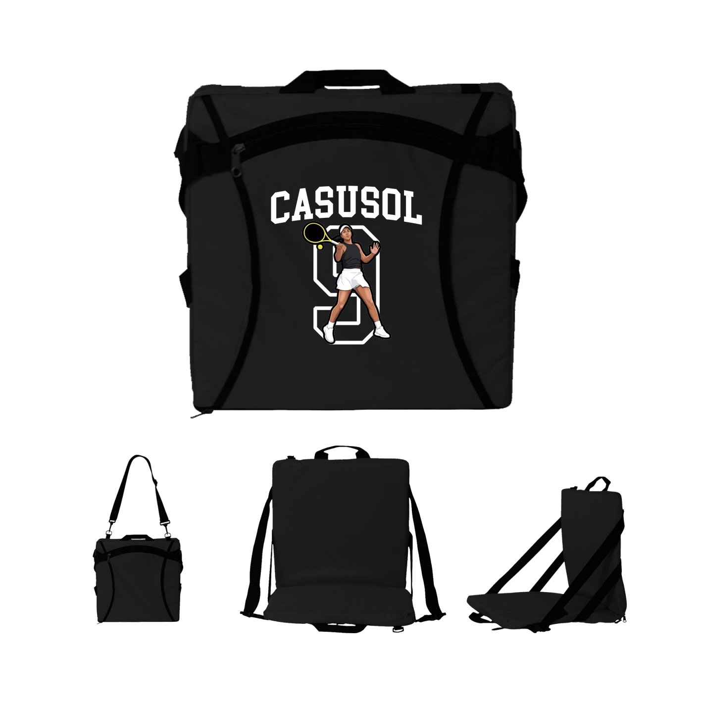 Folding Stadium Seat — Shirsey in Black