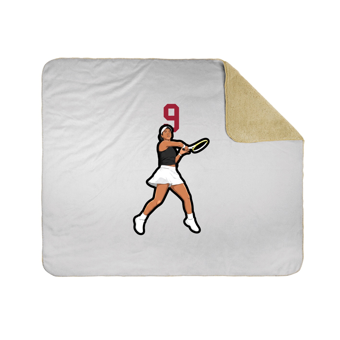 Throw Blanket — Number Top in White