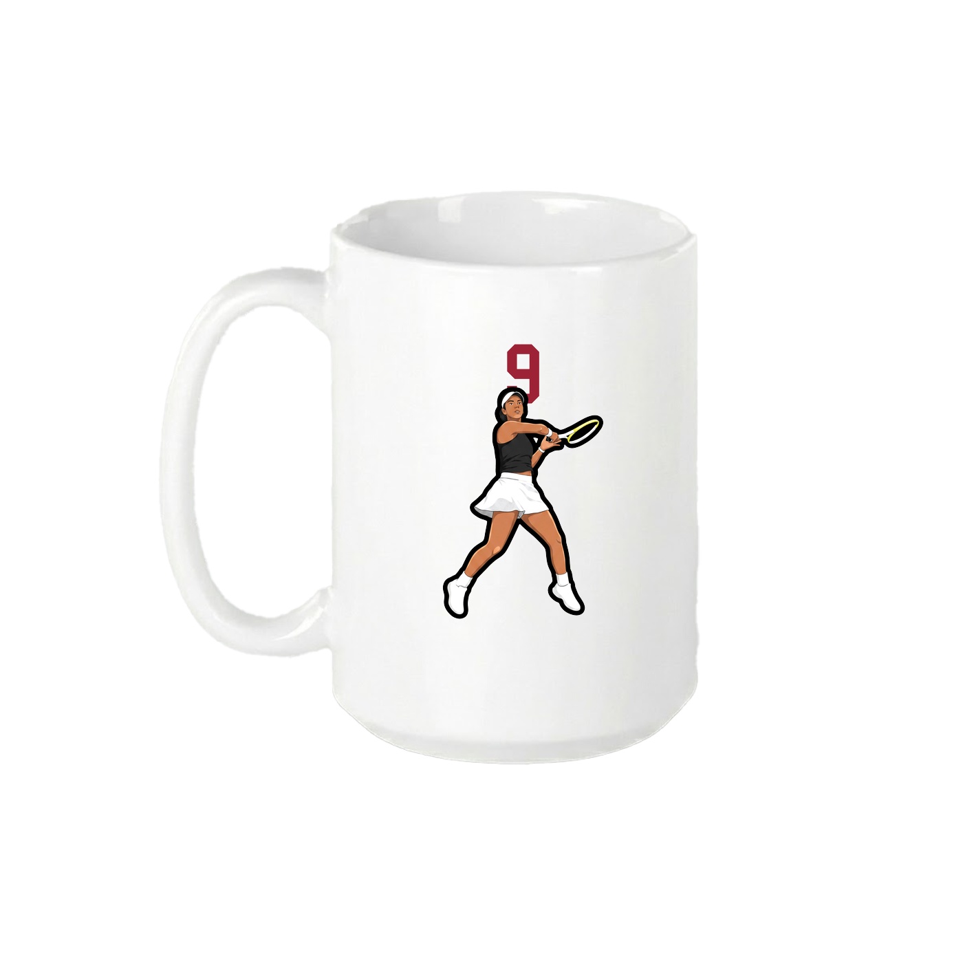 15oz Coffee Mug — Number Top in White