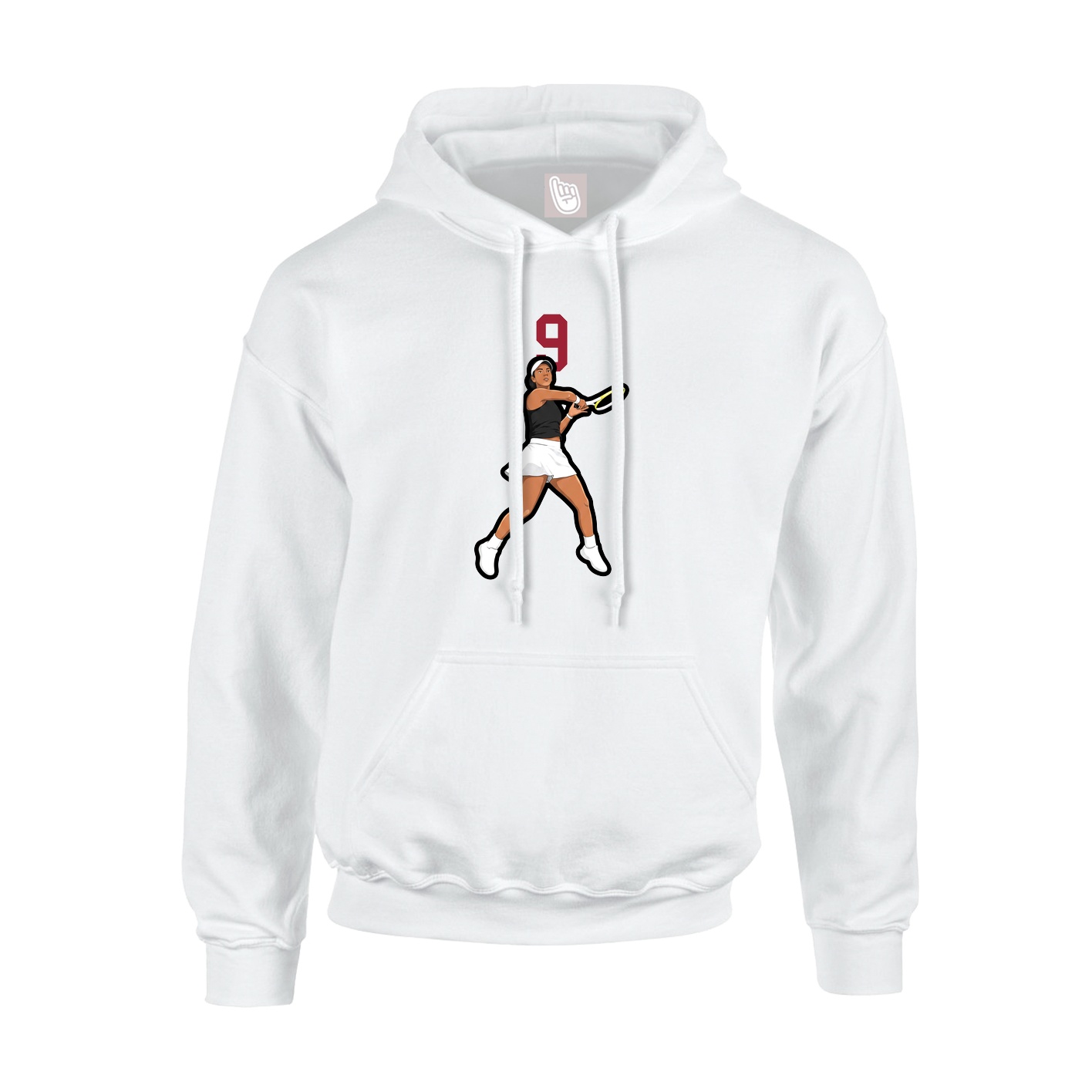 Hoodie — Number Top in White