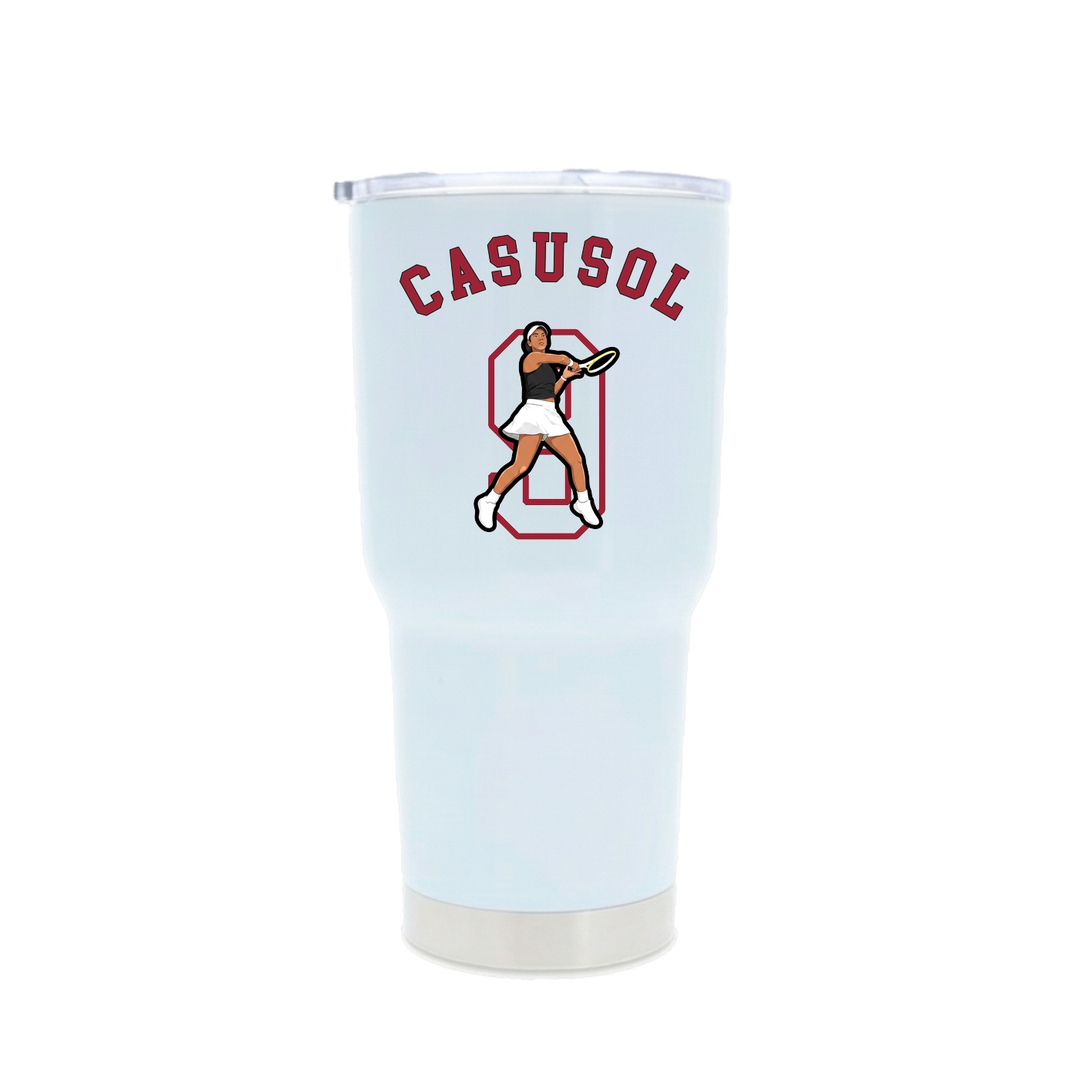 30oz Stainless Steel Tumbler — Shirsey Arch in White