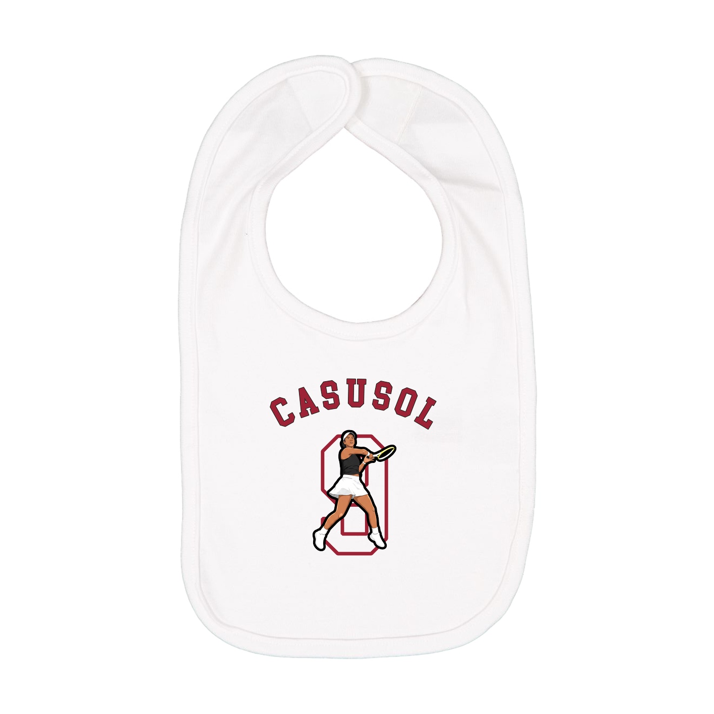 Infant Bib — Shirsey Arch in White