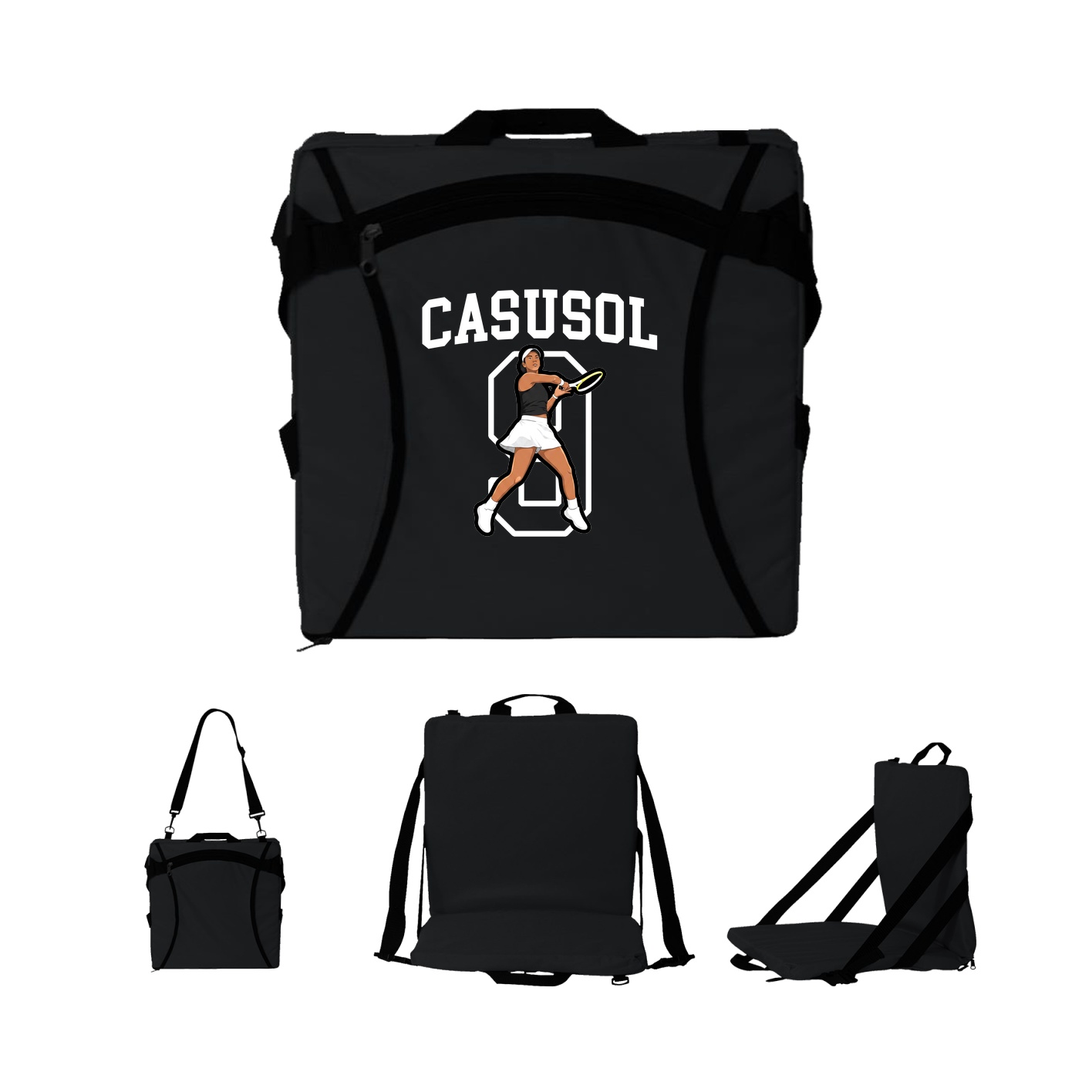 Folding Stadium Seat — Shirsey in Black