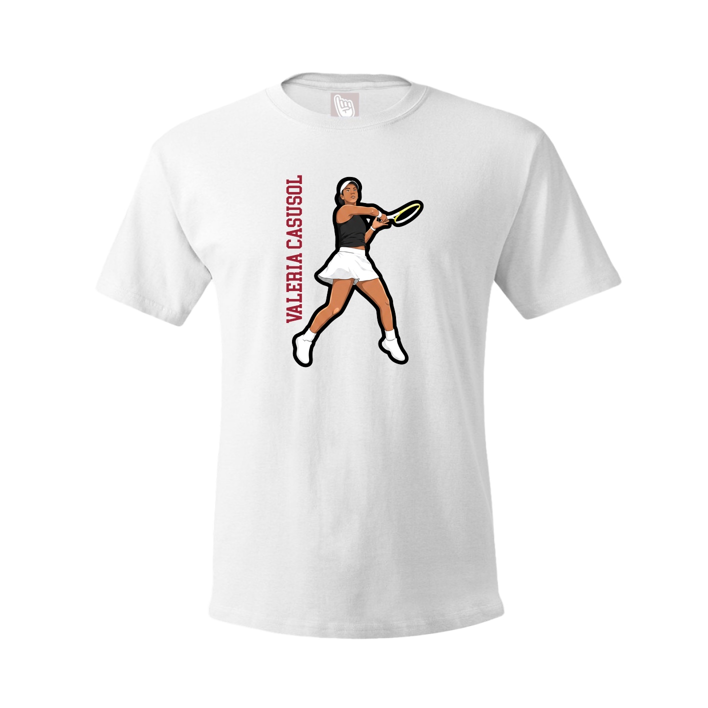 Youth Tee — Name Vertical in White