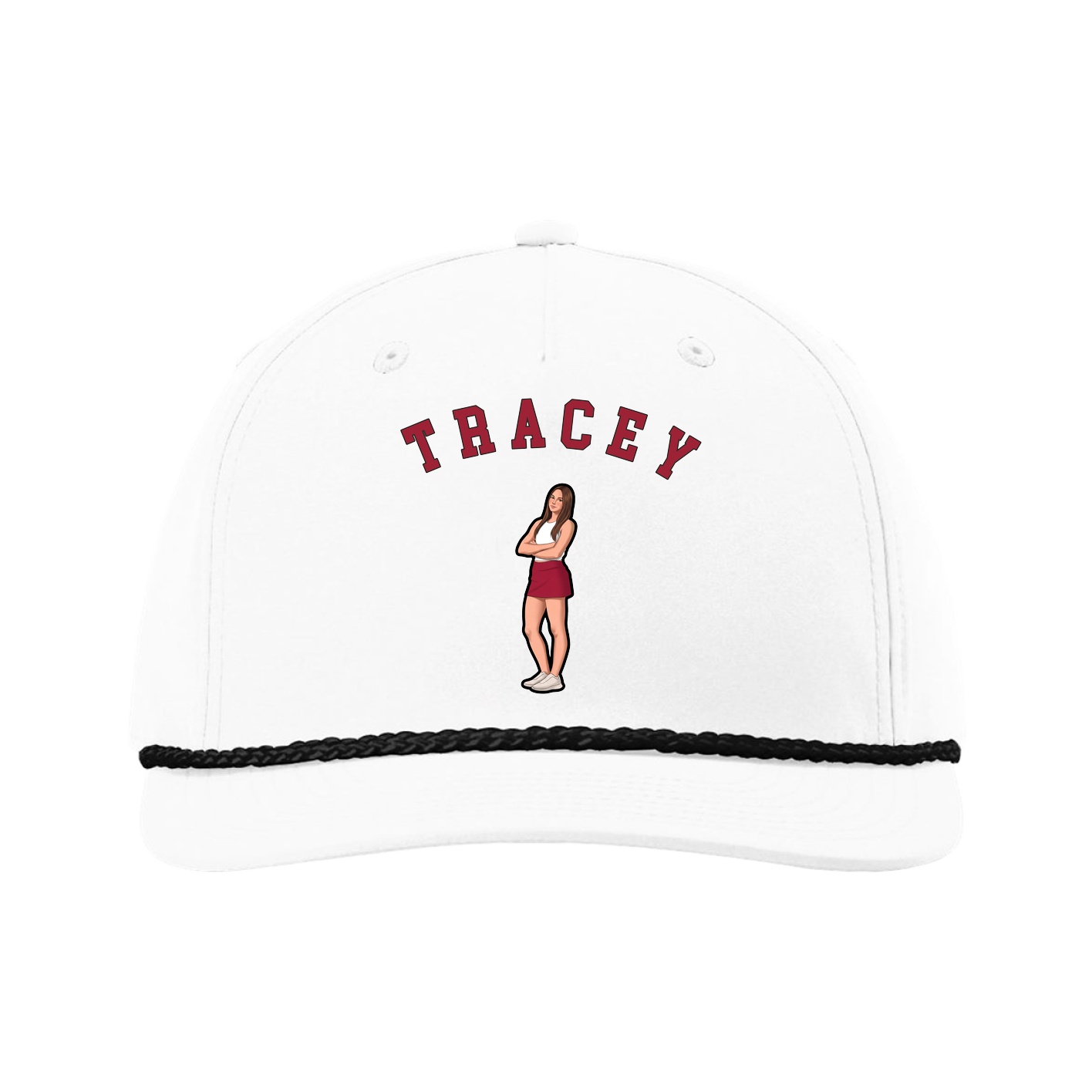 Five-Panel Classic Rope Cap — Shirsey Arch in White