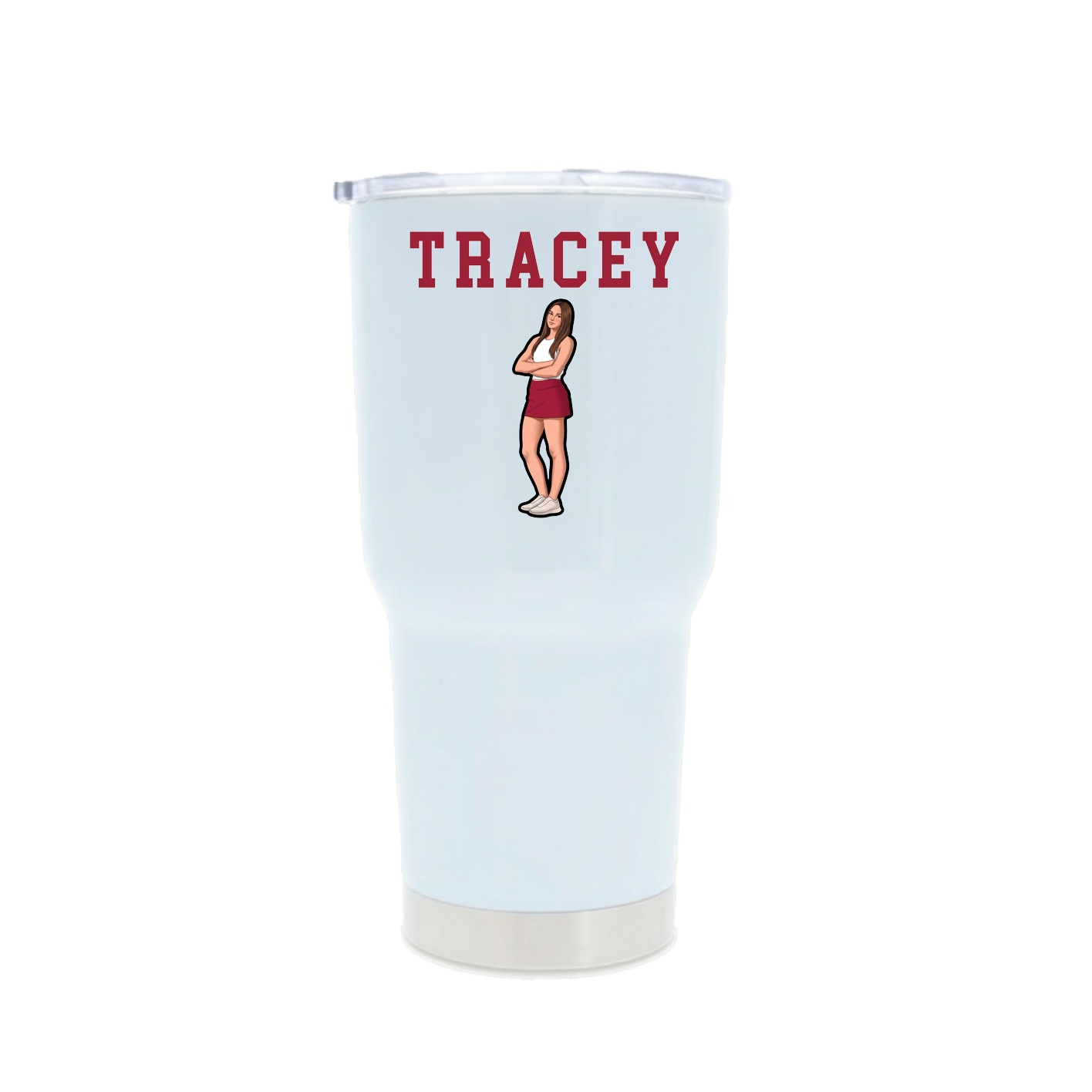 30oz Stainless Steel Tumbler — Shirsey in White