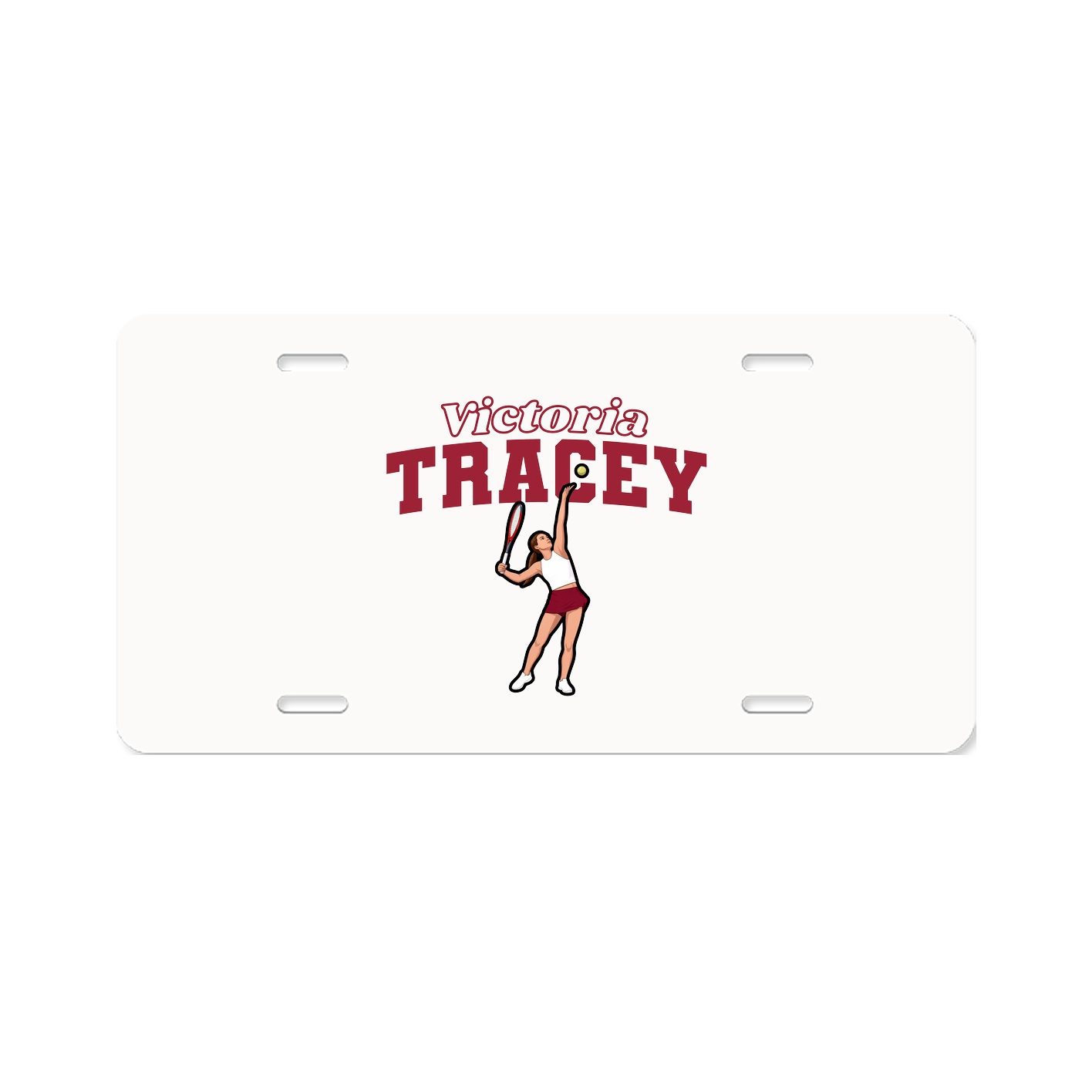 License Plate — Name Arch in Classic