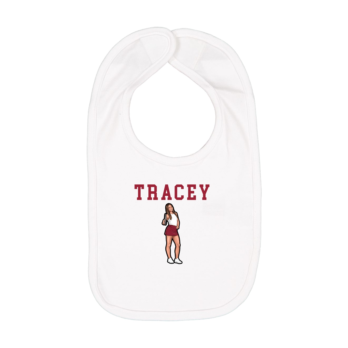 Infant Bib — Shirsey in White